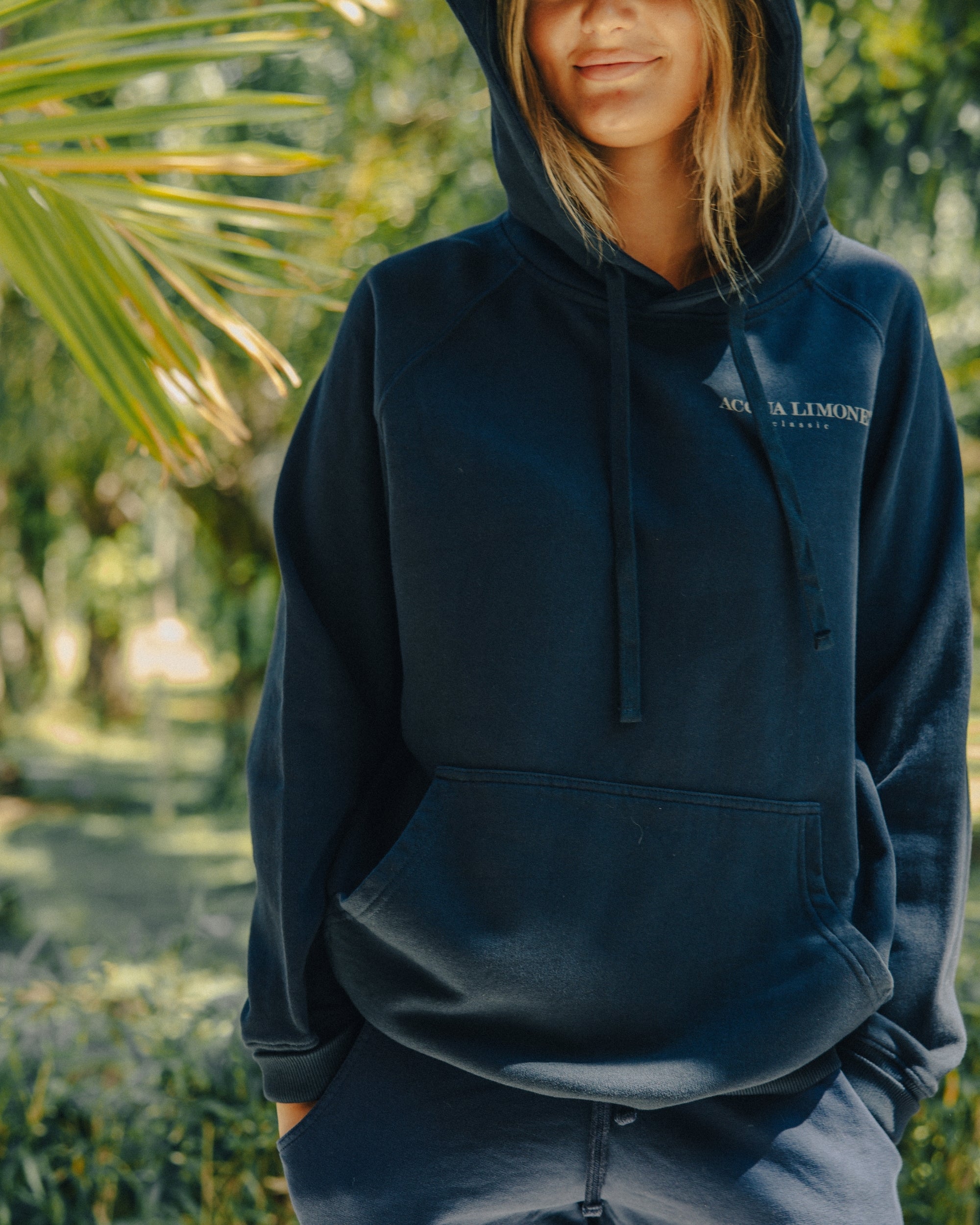 Hoodie - Navy - Acqua Limone