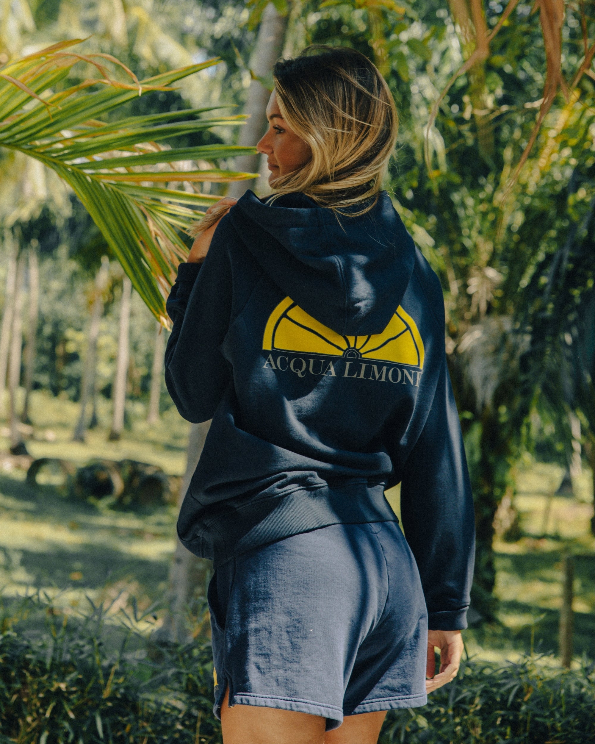 Hoodie - Navy - Acqua Limone