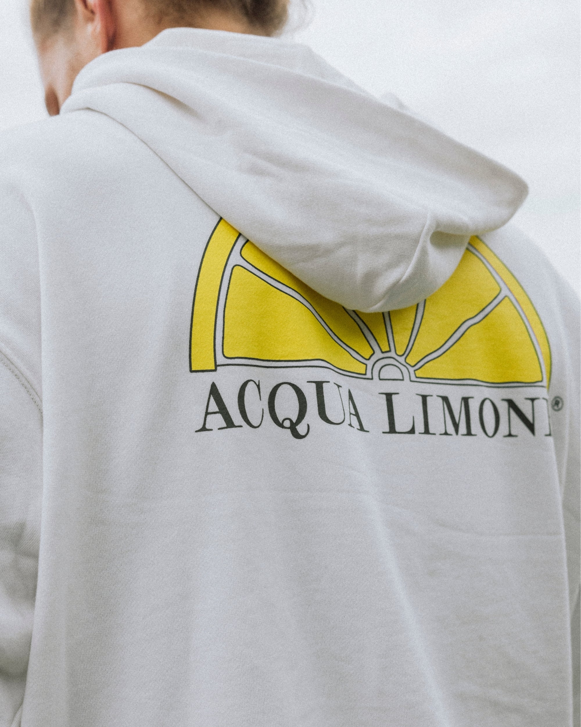 Zip Hoodie - White - Acqua Limone