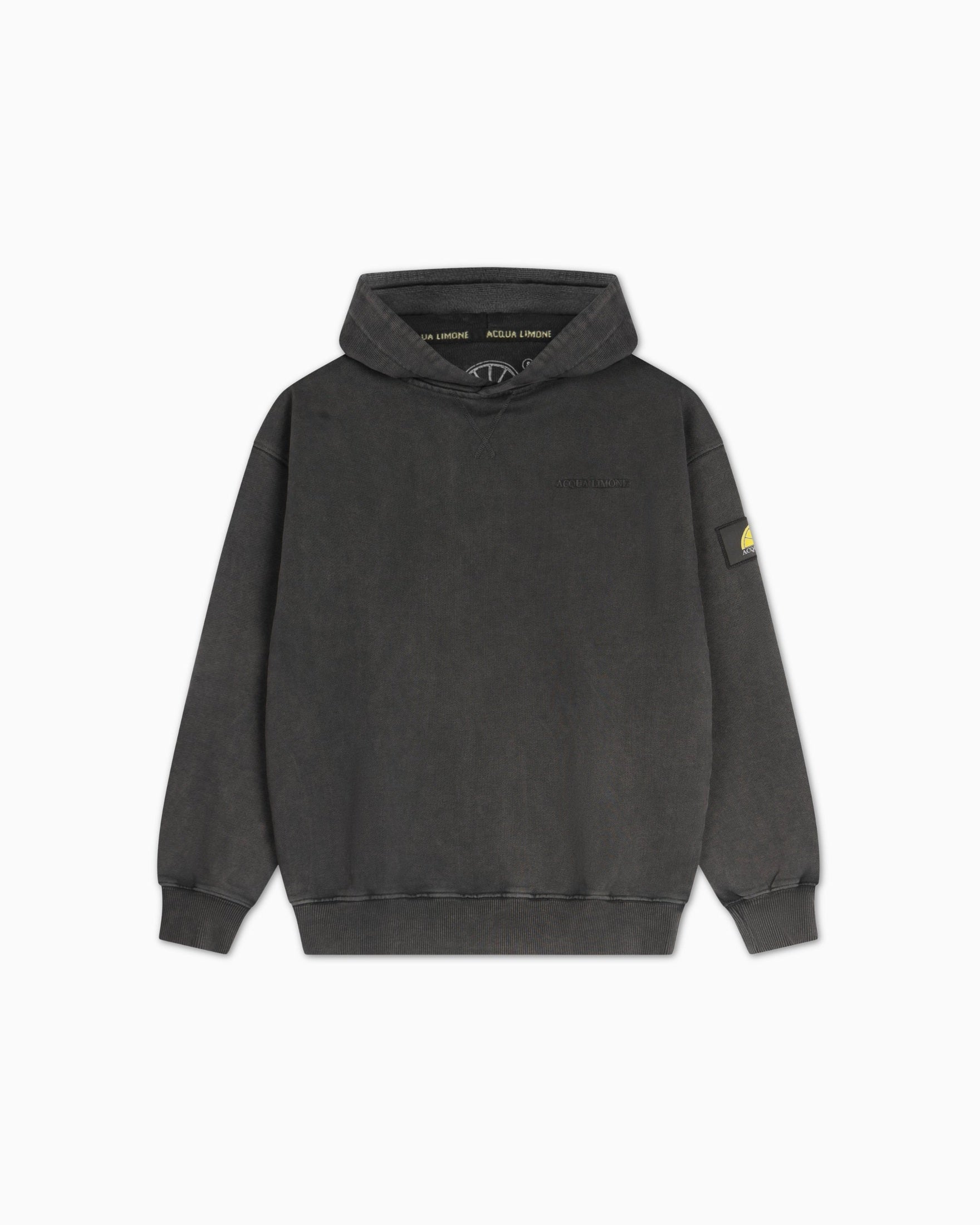 Washed Hoodie - Black - Acqua Limone