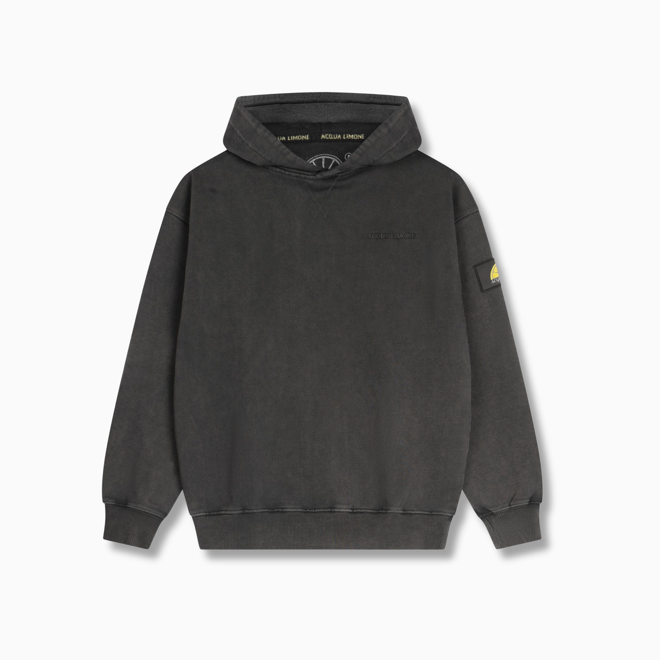 Washed Hoodie - Black - Acqua Limone
