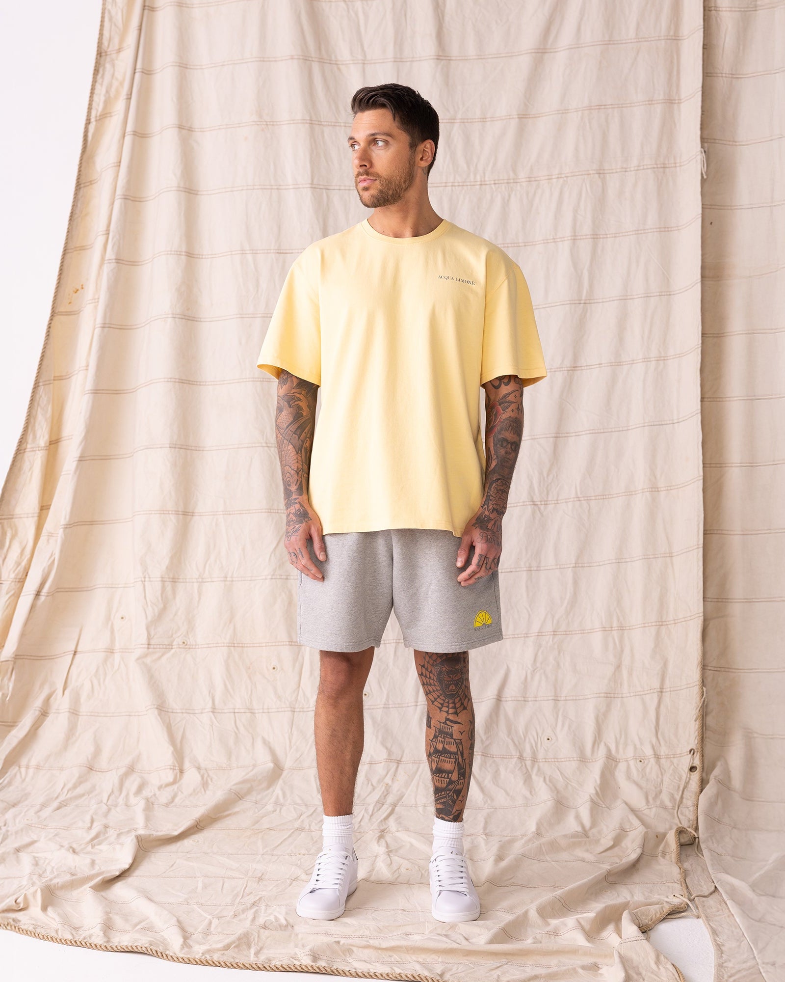Sweatshorts - American Grey - Acqua Limone