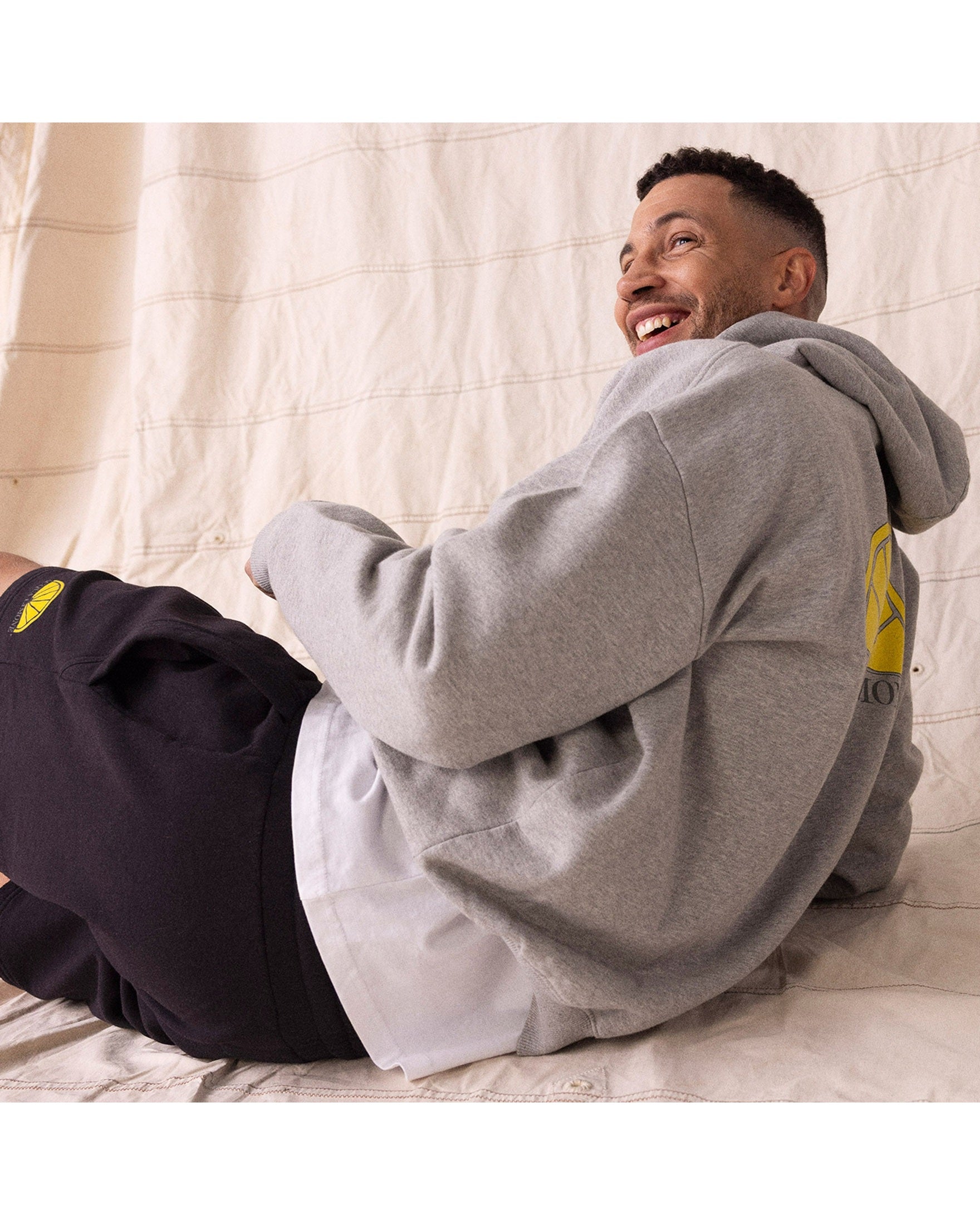 Oversized Hood - American Grey - Acqua Limone