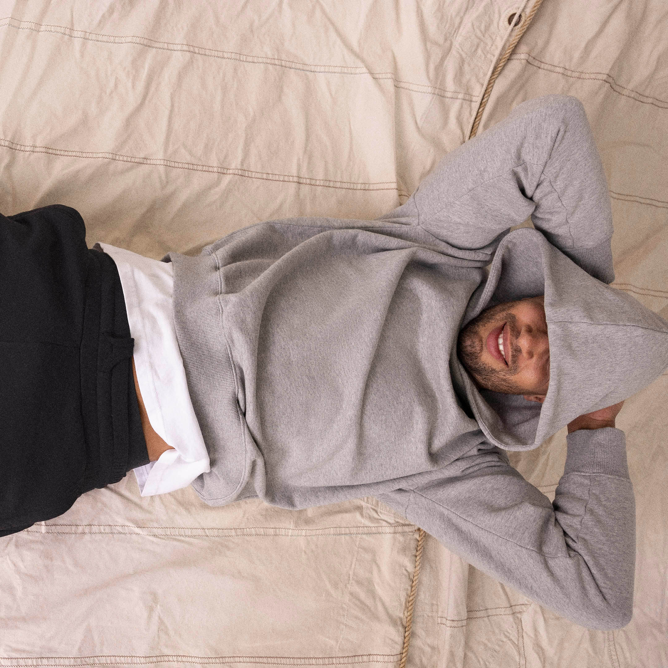 Oversized Hood - American Grey - Acqua Limone