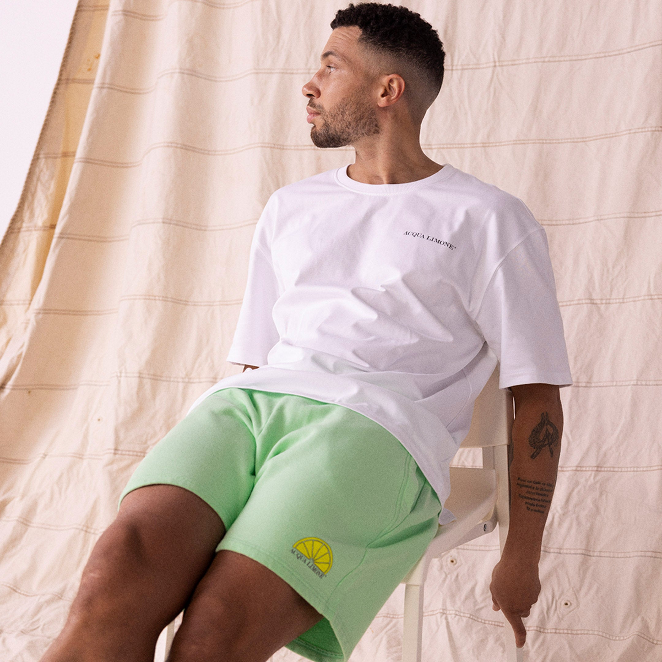 Heavy Tee - White - Acqua Limone