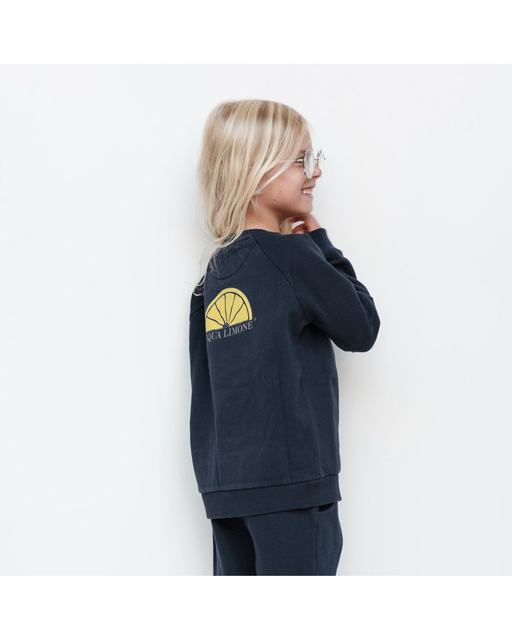 Kids College Sweatshirt – Navy - Acqua Limone