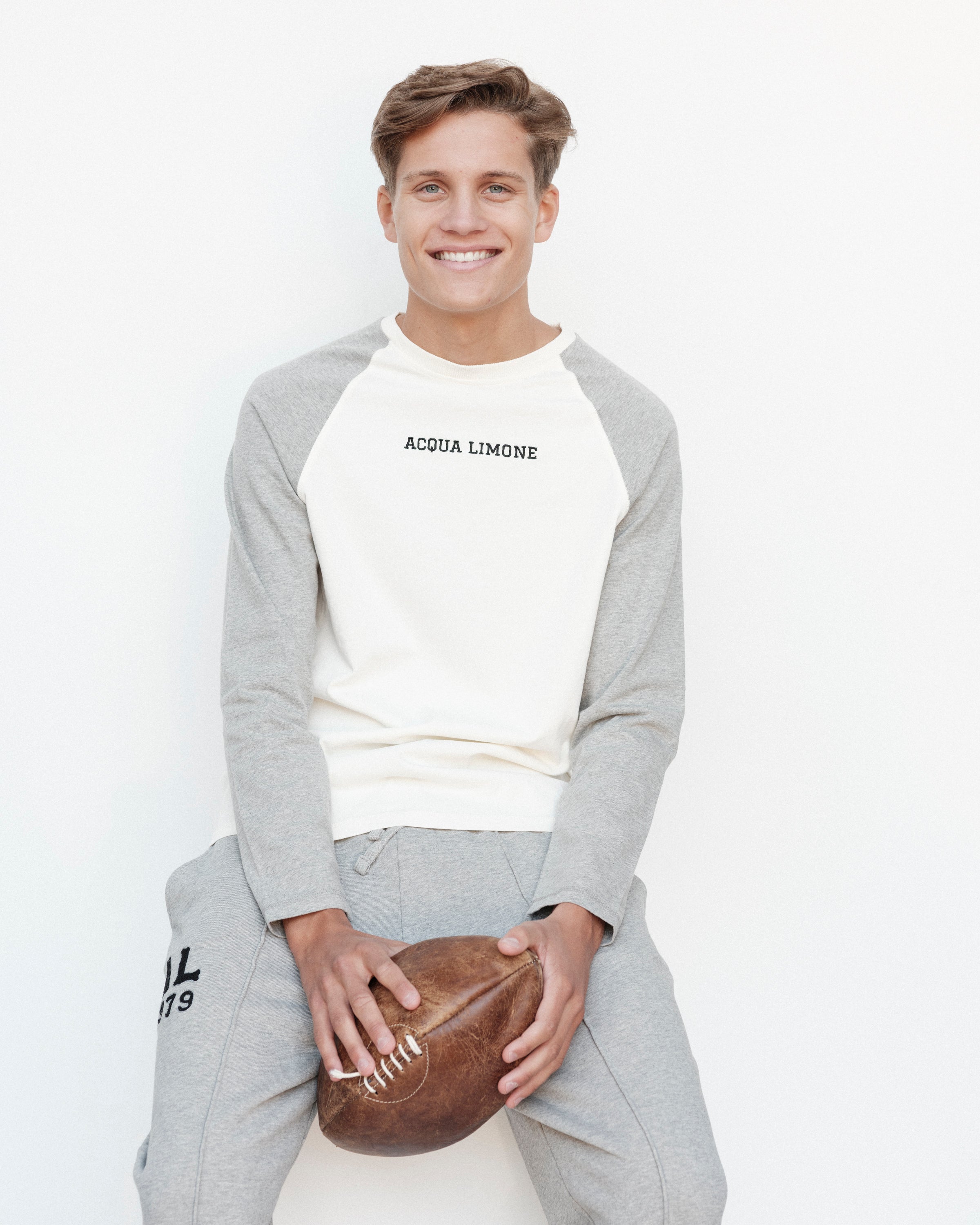 Heavy LS Tee Ivy - Ecru/American Grey