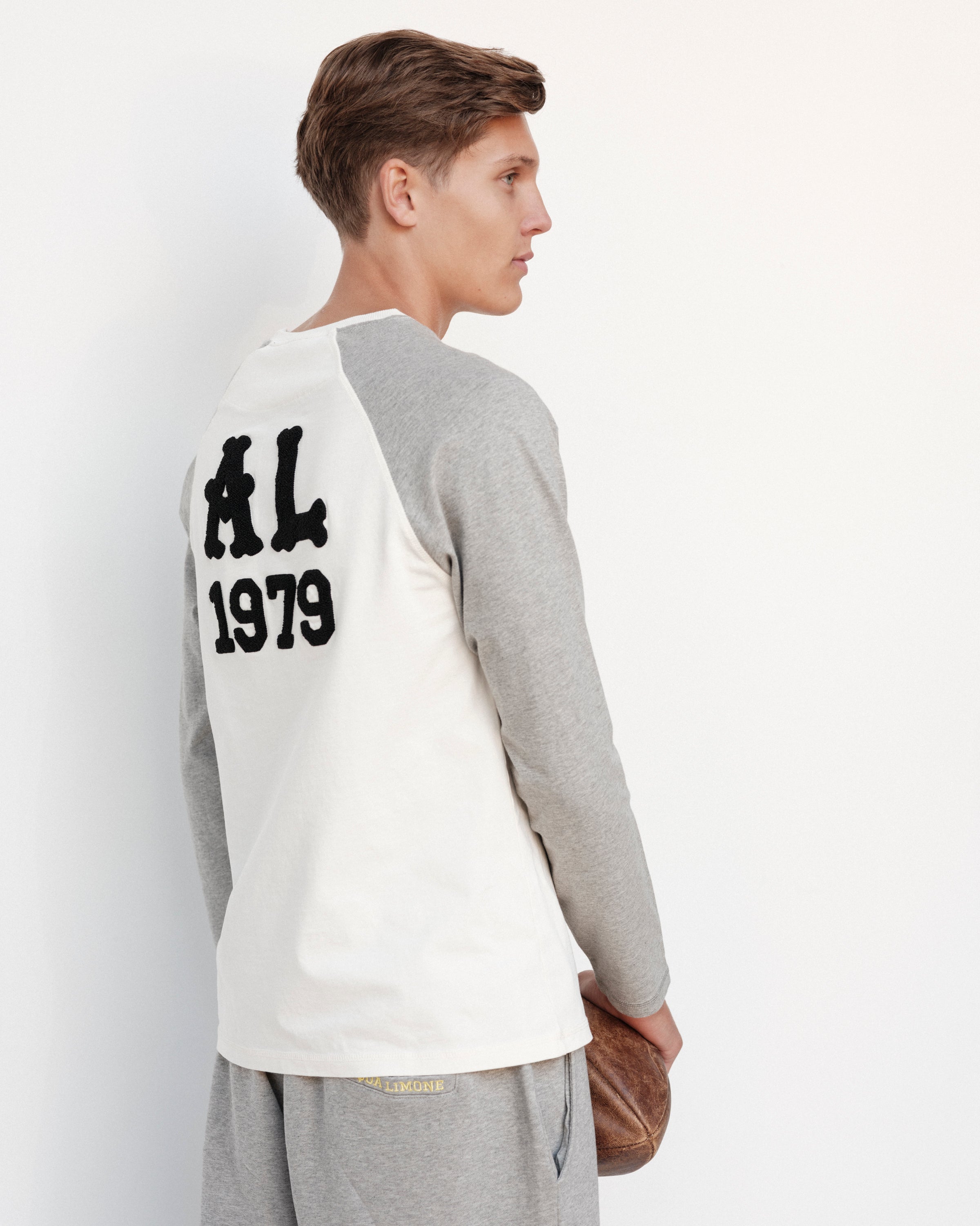 Heavy LS Tee Ivy - Ecru/American Grey