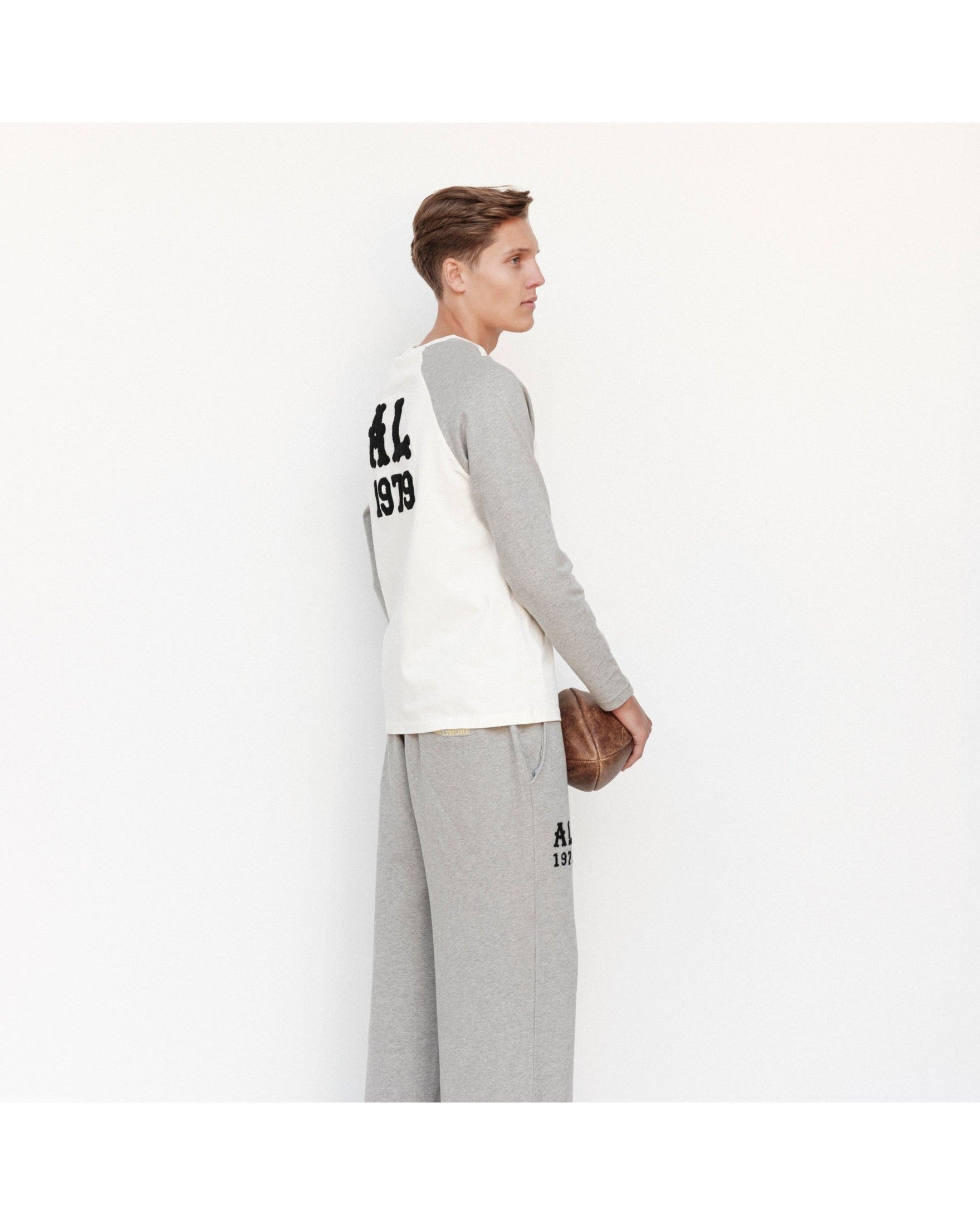 Heavy LS Tee Ivy - Ecru/American Grey - Acqua Limone