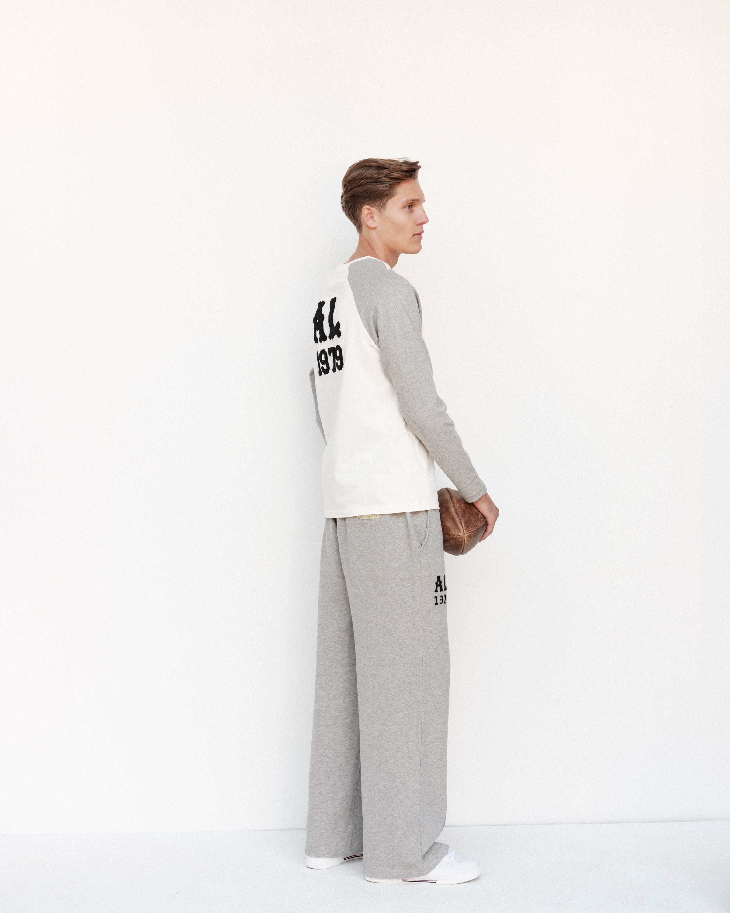 Heavy LS Tee Ivy - Ecru/American Grey