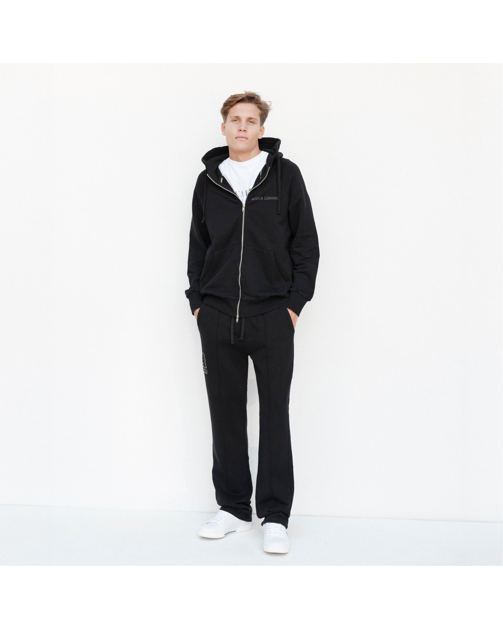 Ivy Track Pants - Black - Acqua Limone