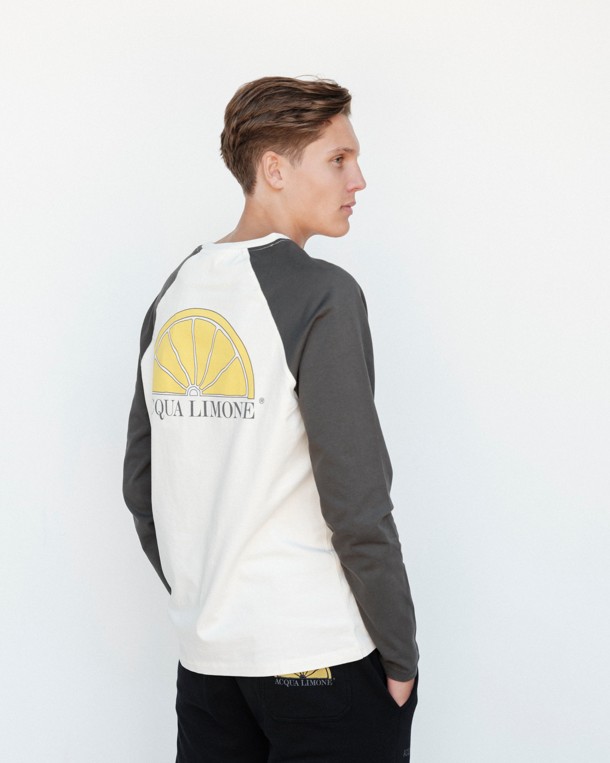 Varsity LS Tee - Ecru/Anthracite