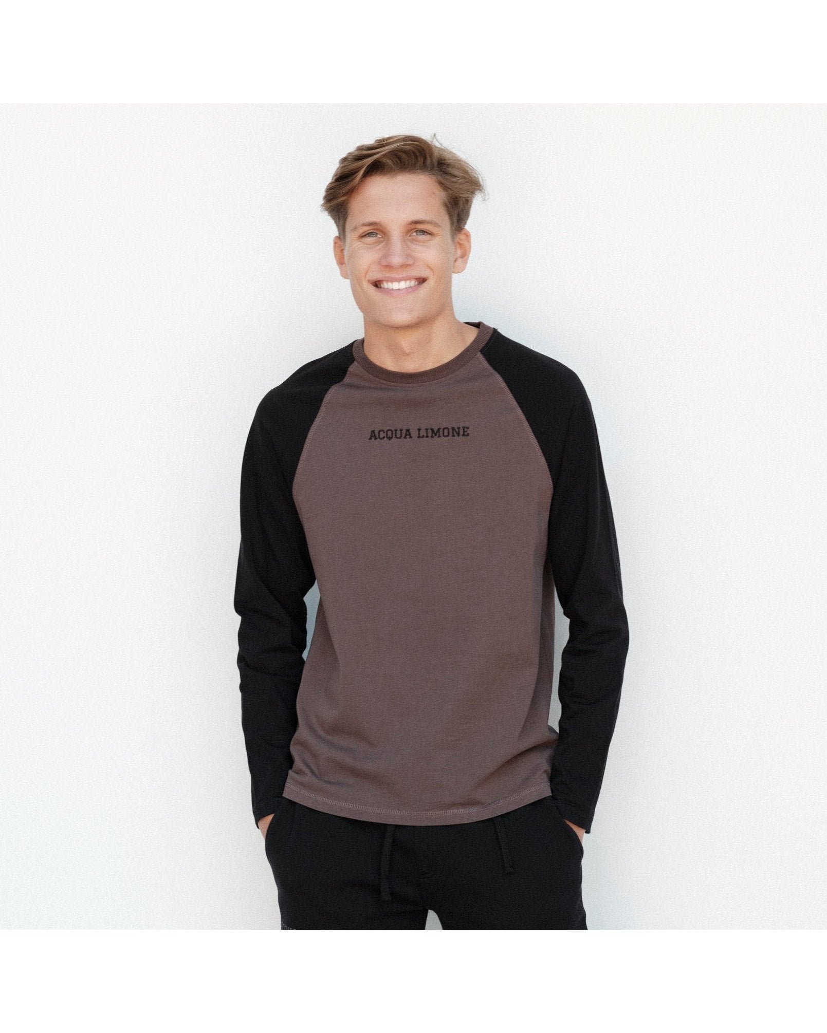 Heavy LS Tee Ivy - Nut/Black - Acqua Limone