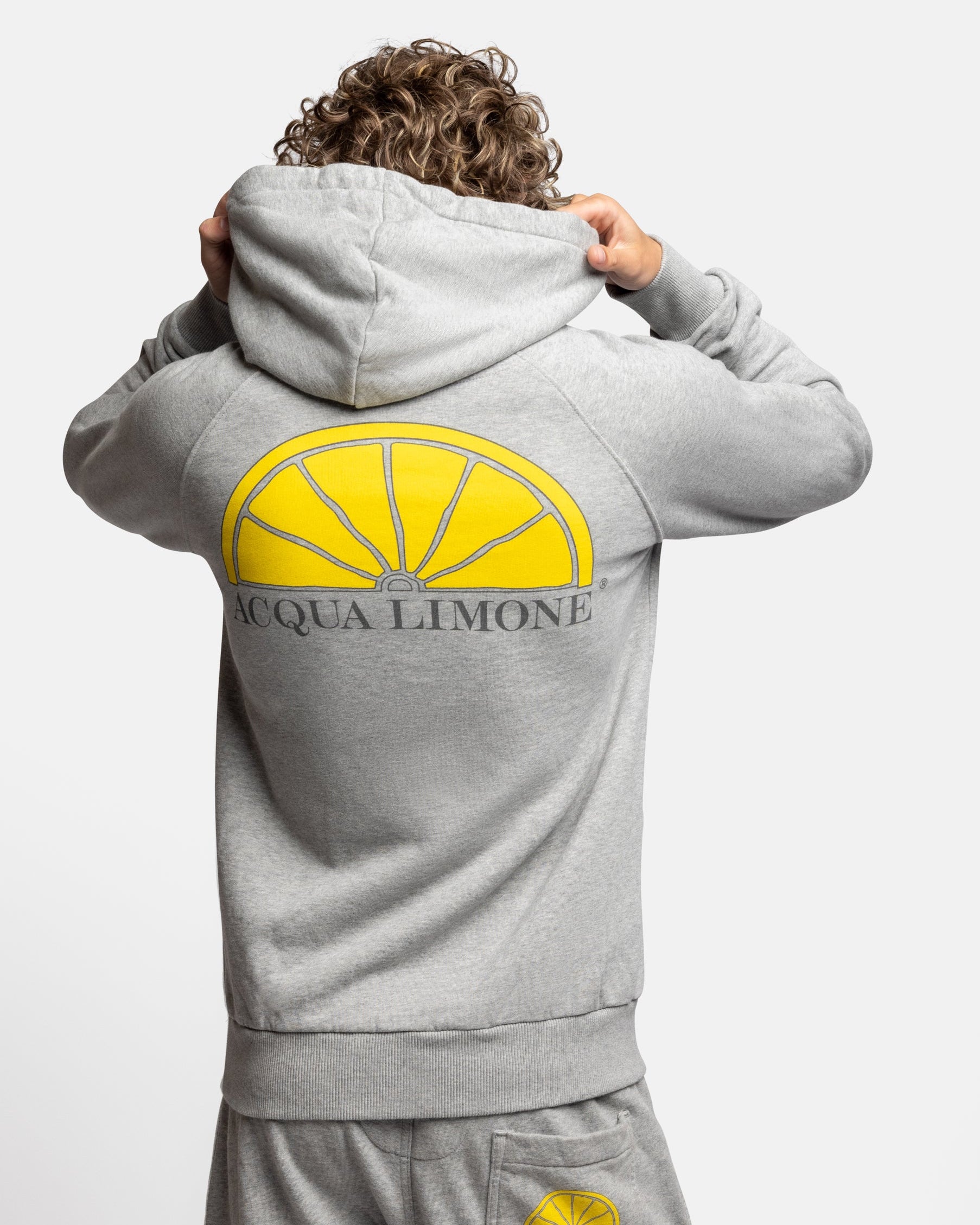 Zip Hoodie - American Grey - Acqua Limone