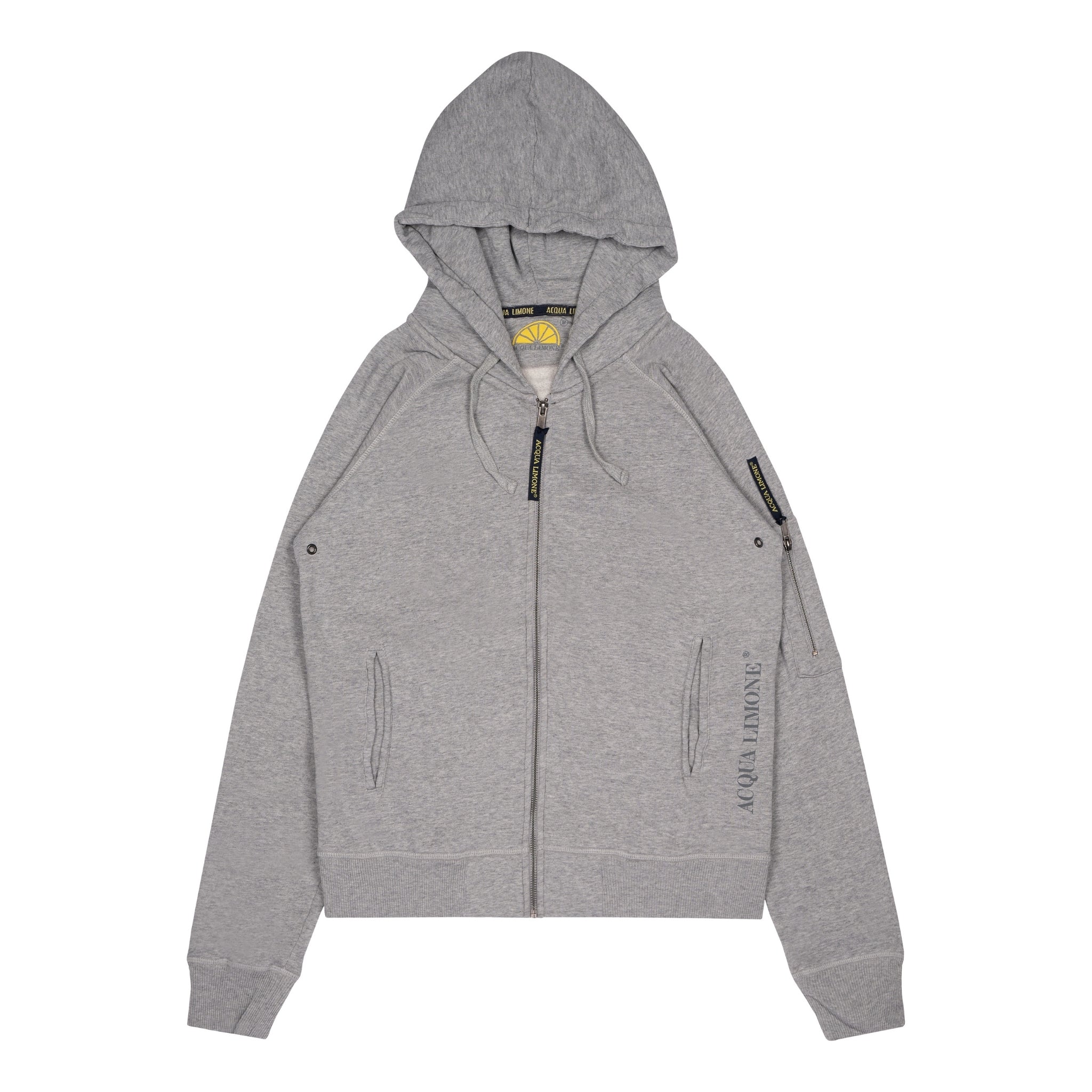 Hood Jacket Print - American Grey - Acqua Limone