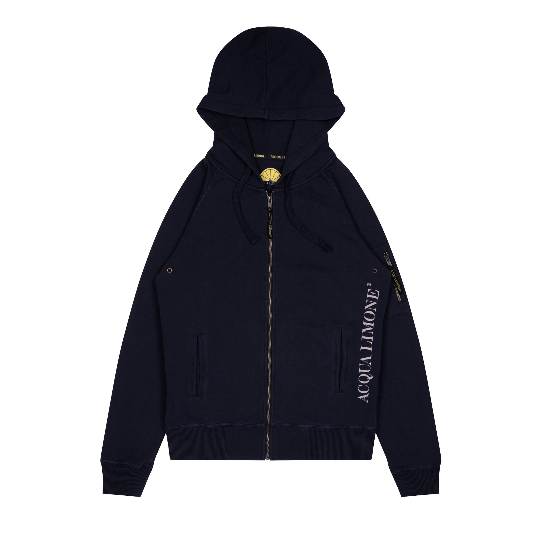 Hood Jacket Print - Dark Navy - Acqua Limone