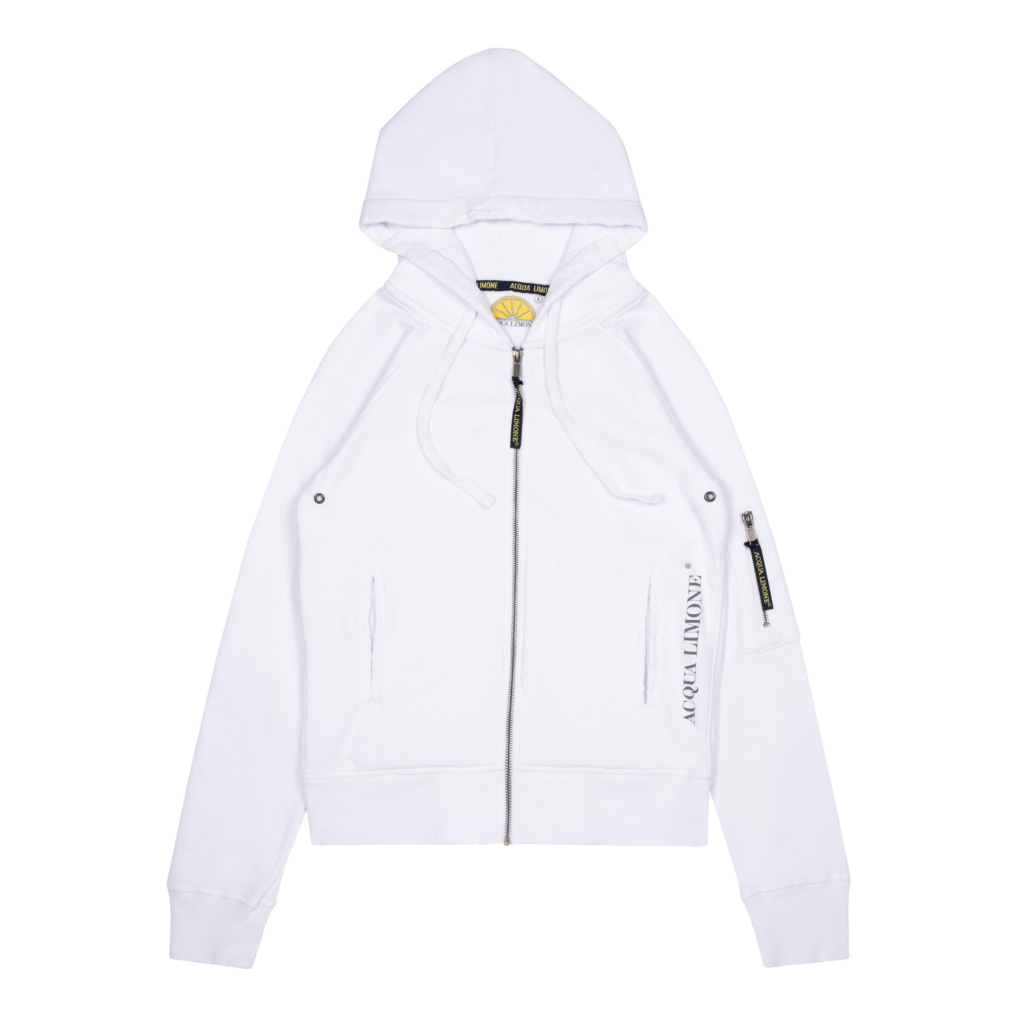 Hood Jacket Print - White - Acqua Limone