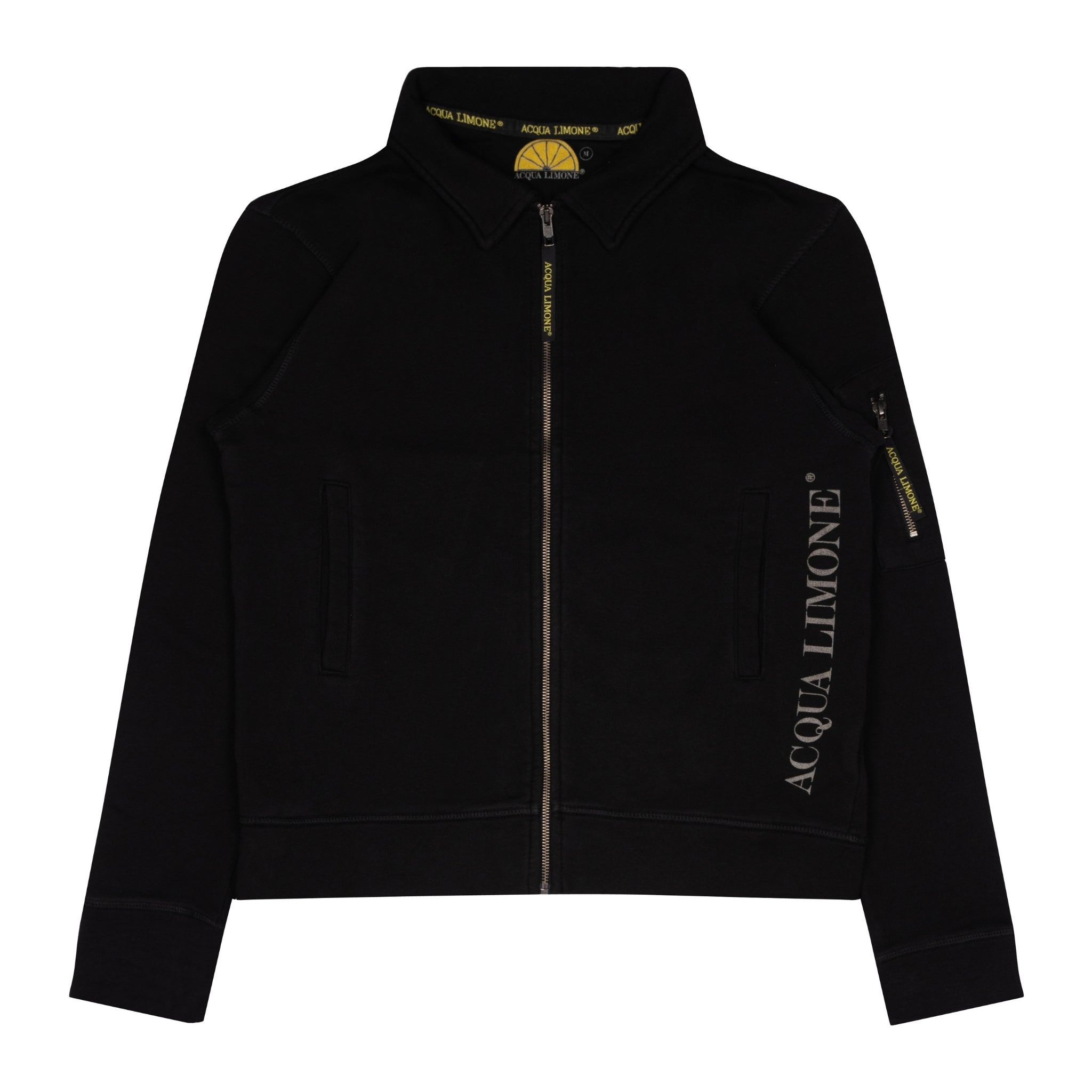 Zip Collar Jkt - Black - Acqua Limone