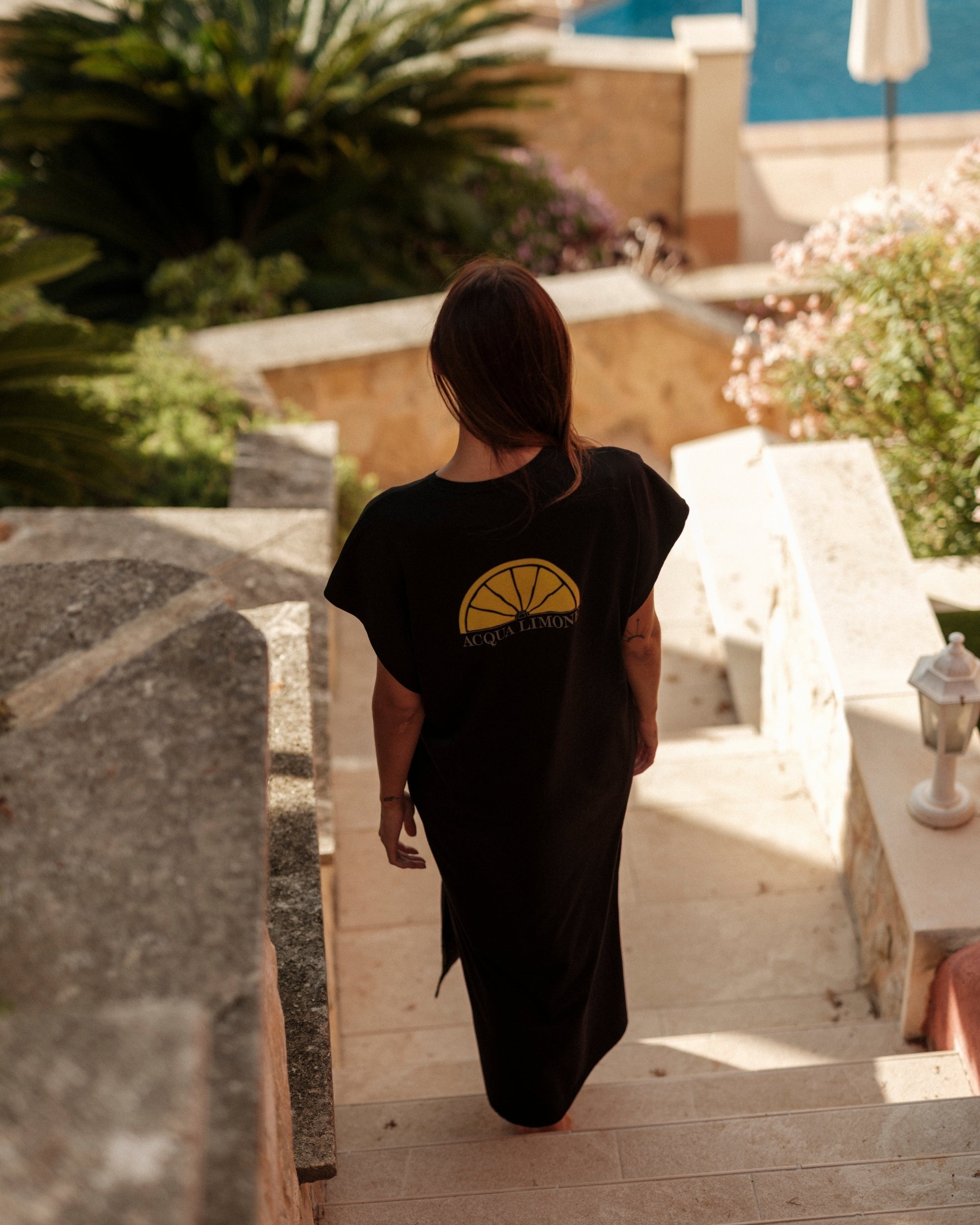 Donna Long Dress - Black - Acqua Limone