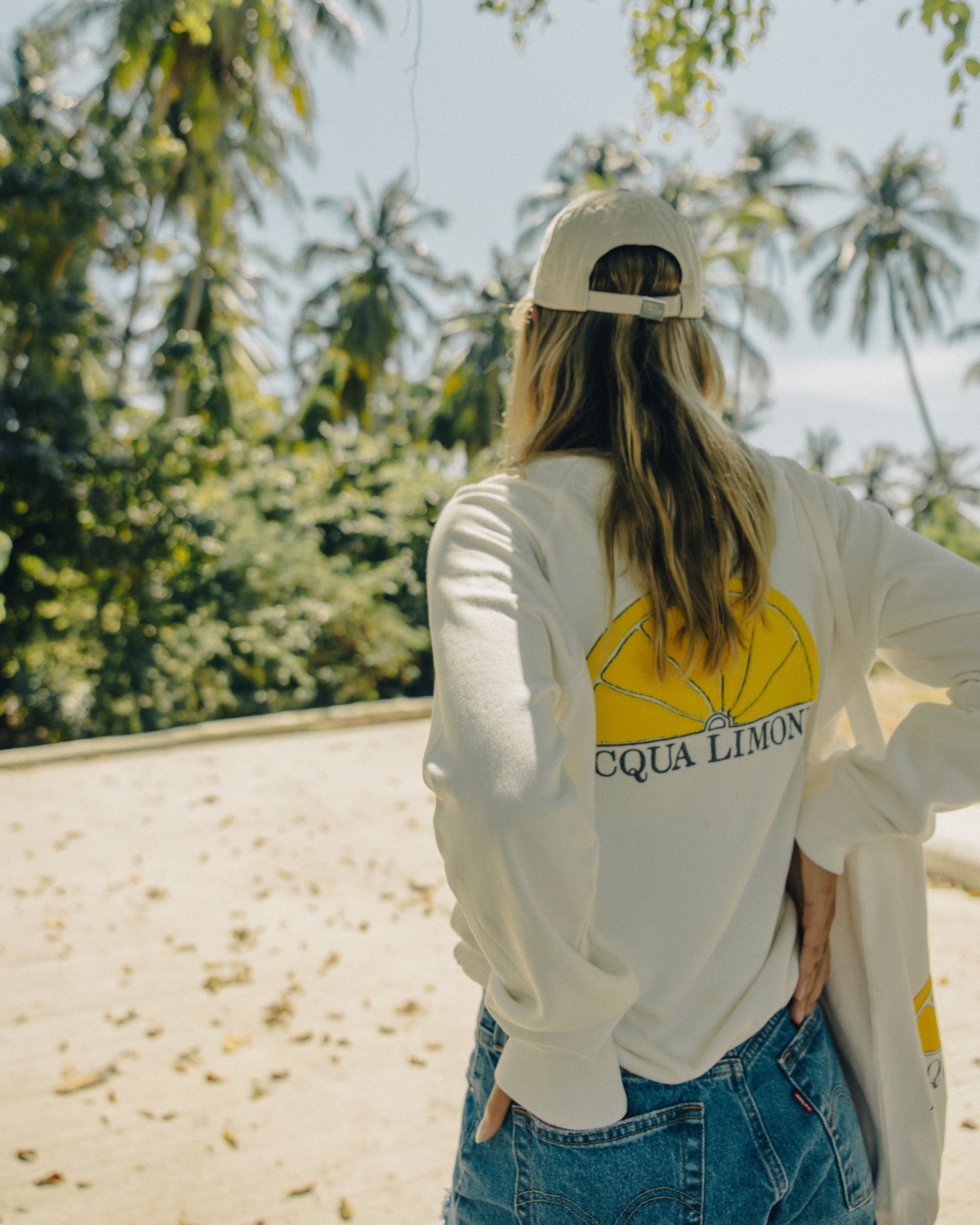 College Embroidered - Off White - Acqua Limone