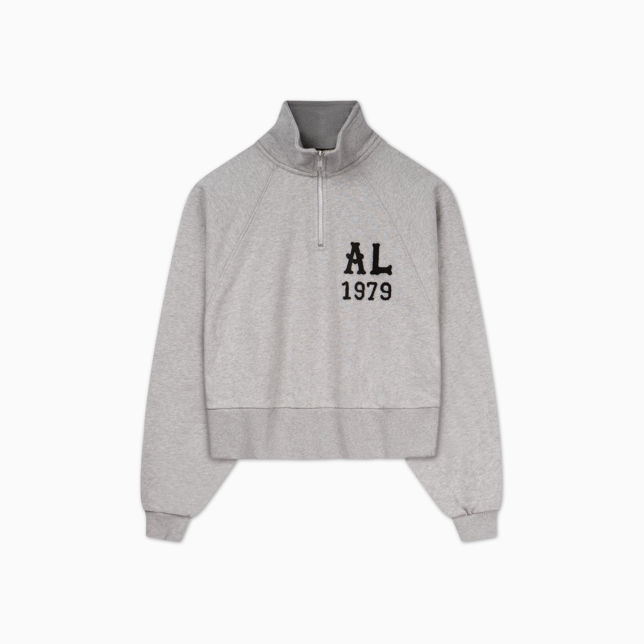 Cropped Ivy Half Zip - American Grey