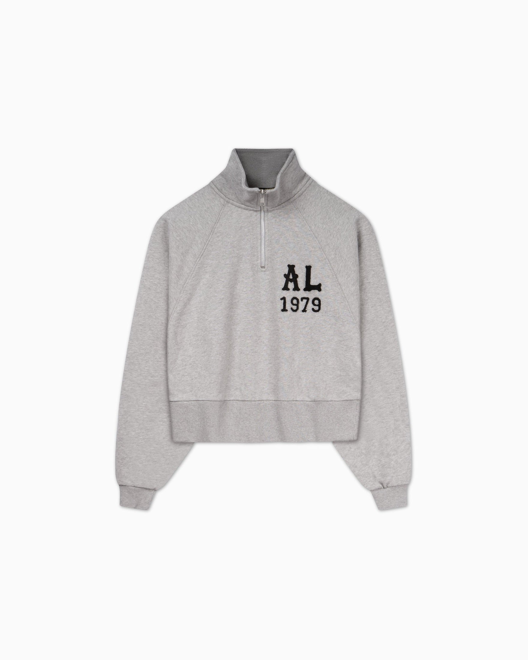 Cropped Ivy Half Zip - American Grey - Acqua Limone