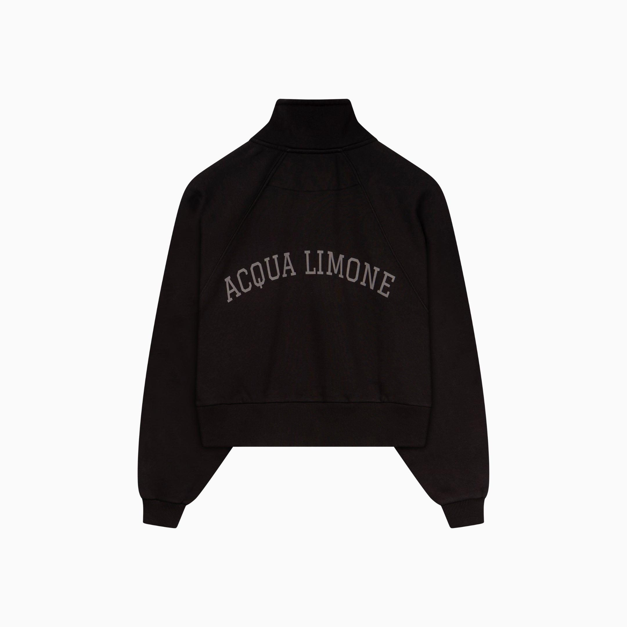 Cropped Ivy Half Zip - Black