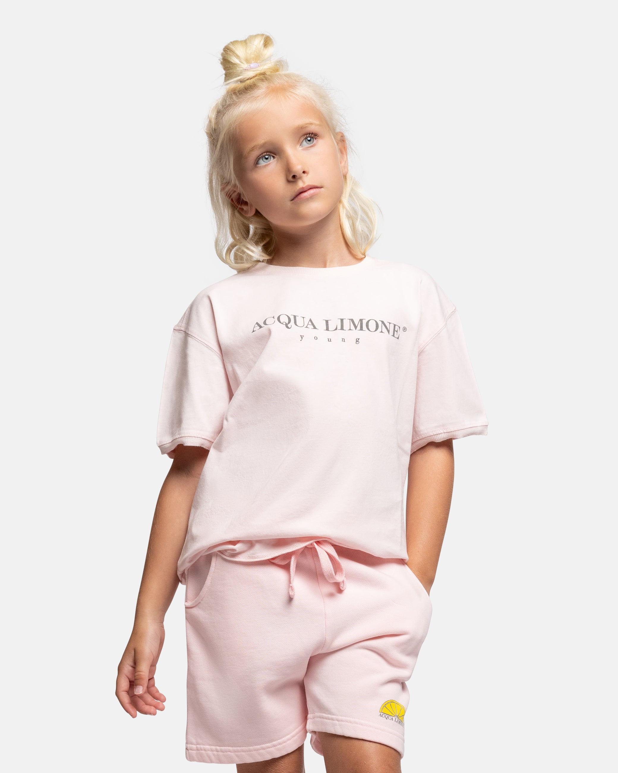 Kids T-shirt – Pale Pink - Acqua Limone