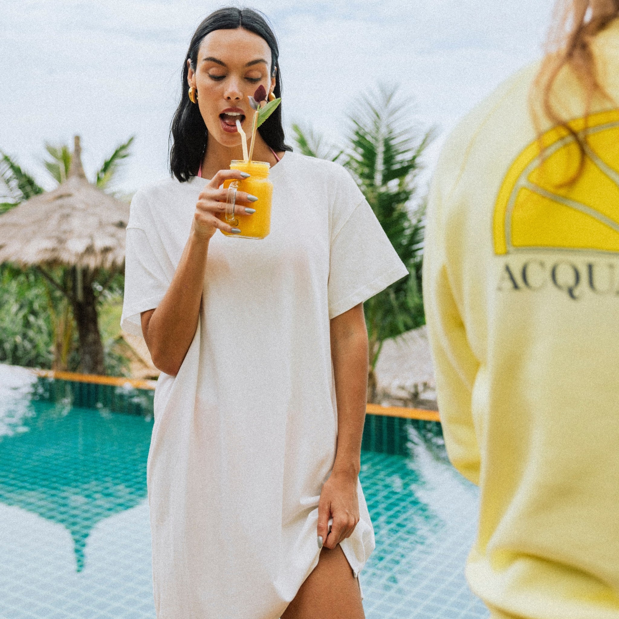 Donna Long Tee - White - Acqua Limone