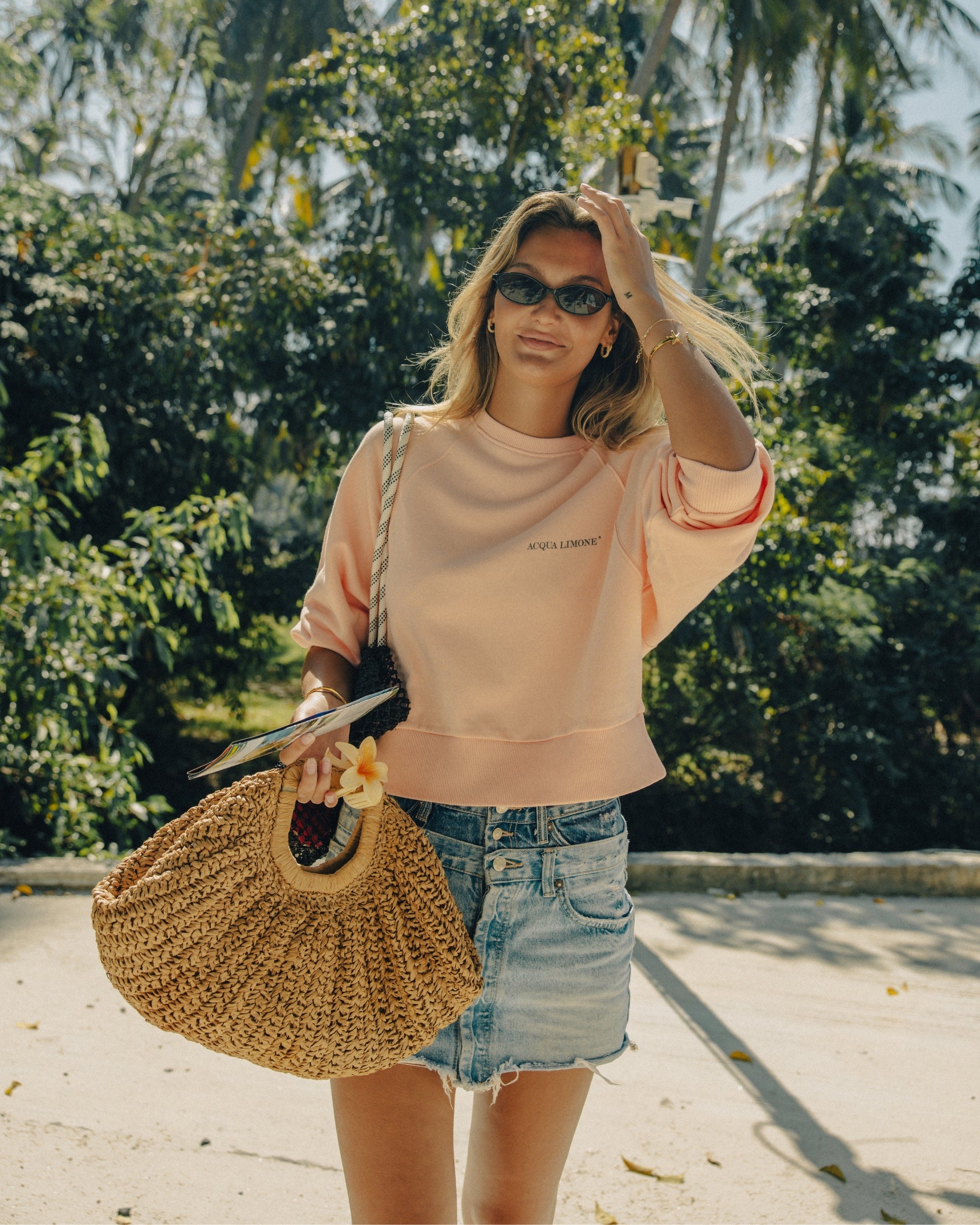 Cropped Sweater - Peach - Acqua Limone
