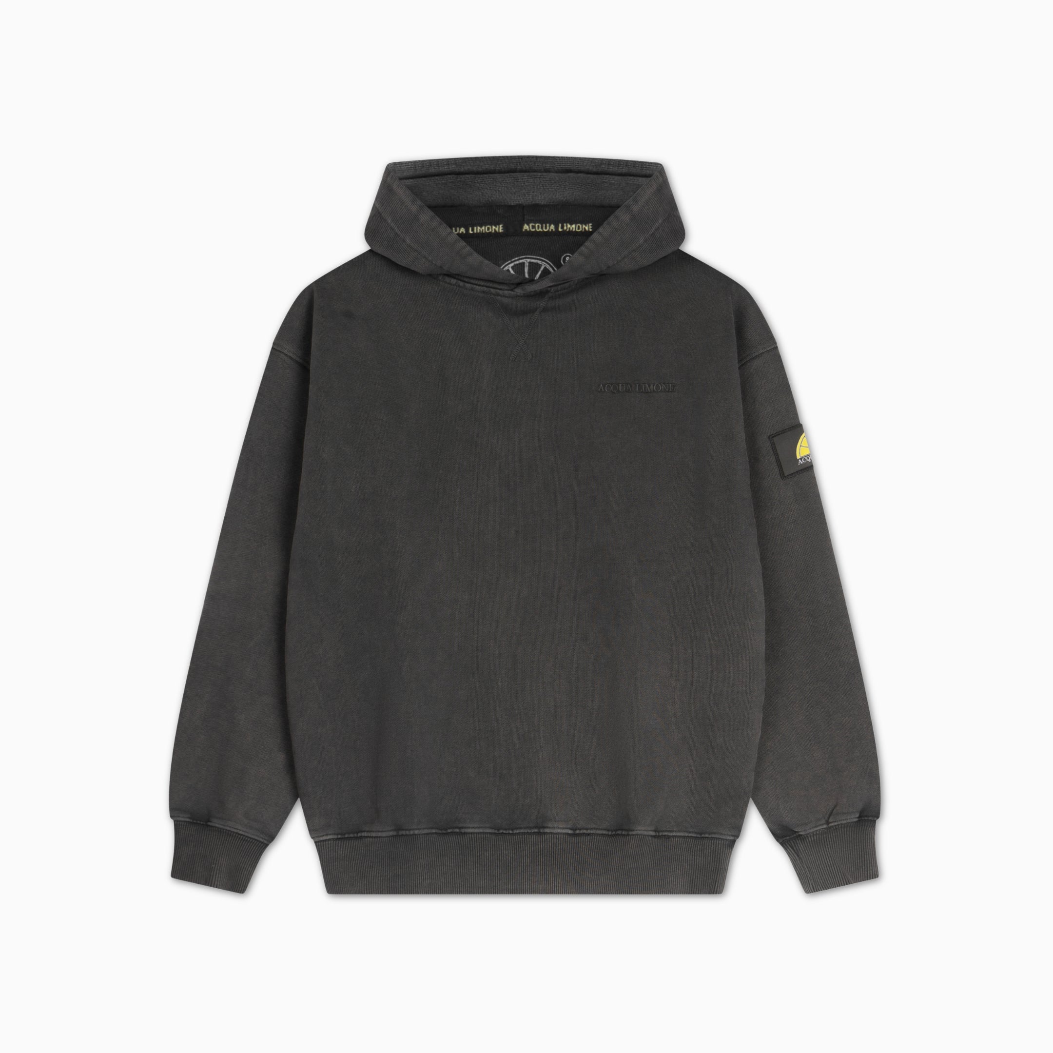 Washed Hoodie - Black - Acqua Limone