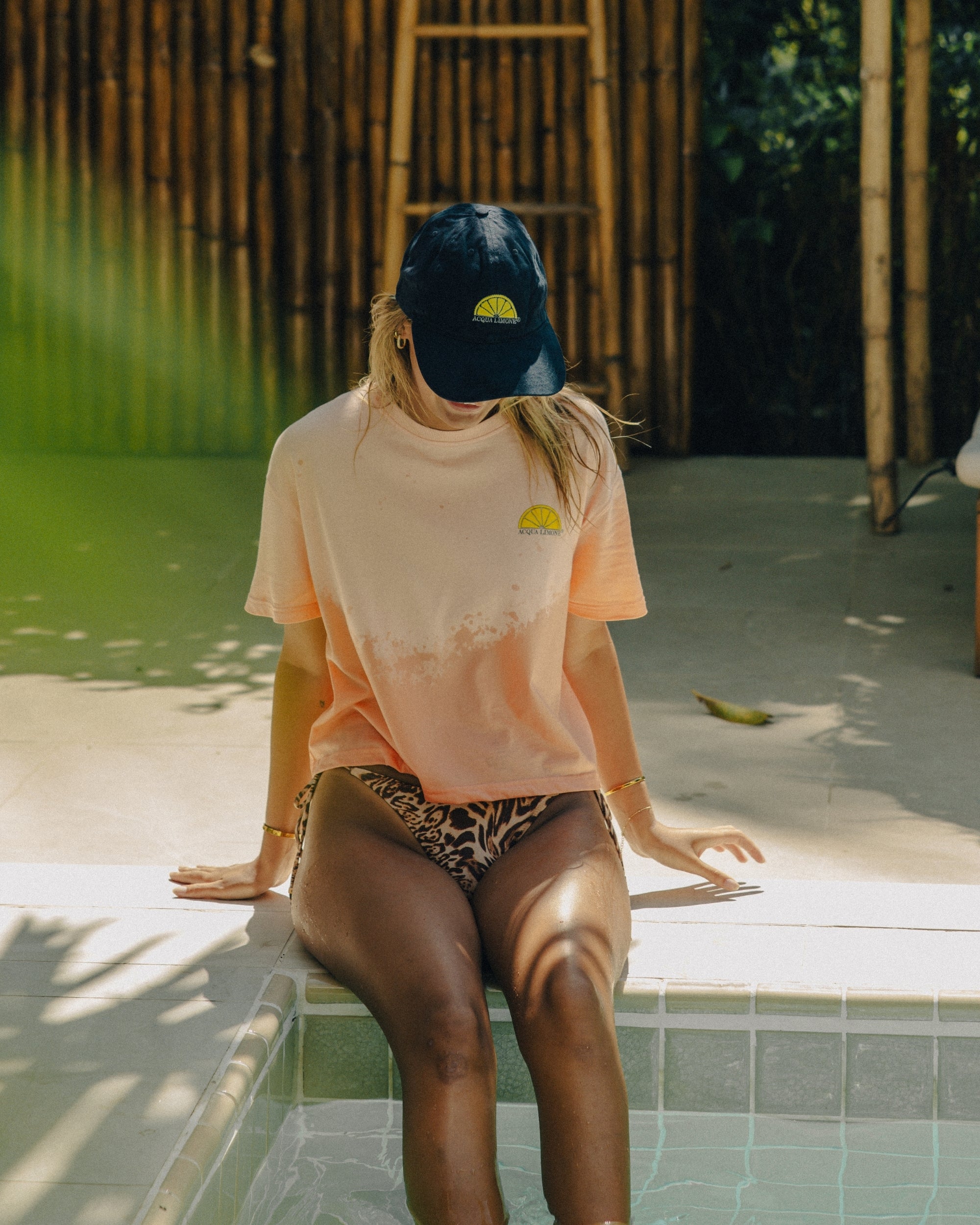 Cropped Heavy Tee - Peach - Acqua Limone