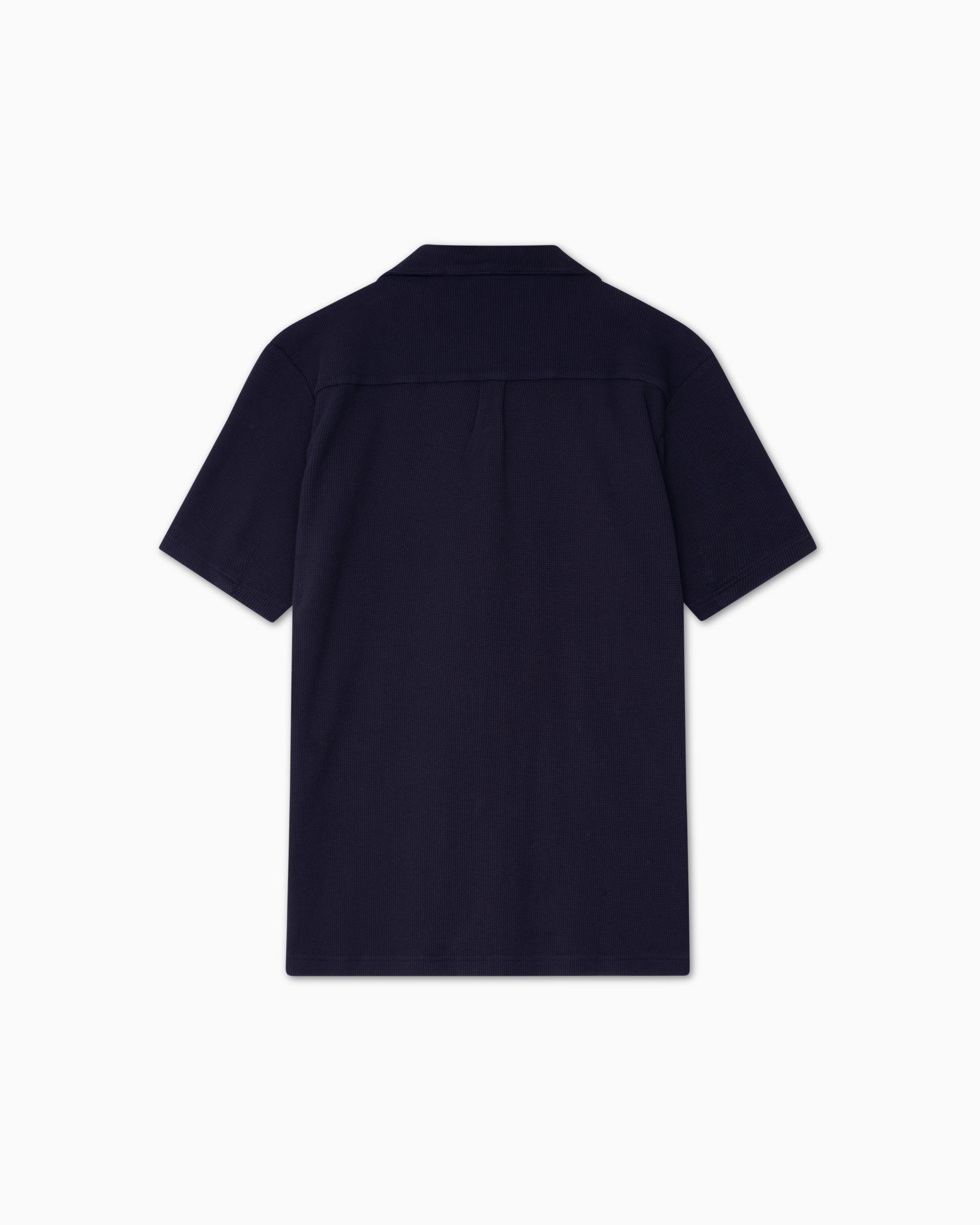 Alassio Waffle Shirt - Navy - Acqua Limone