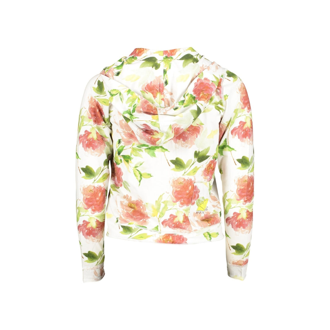 Donna Hood Jacke Co/Elasthan, Blumendruck XS/S