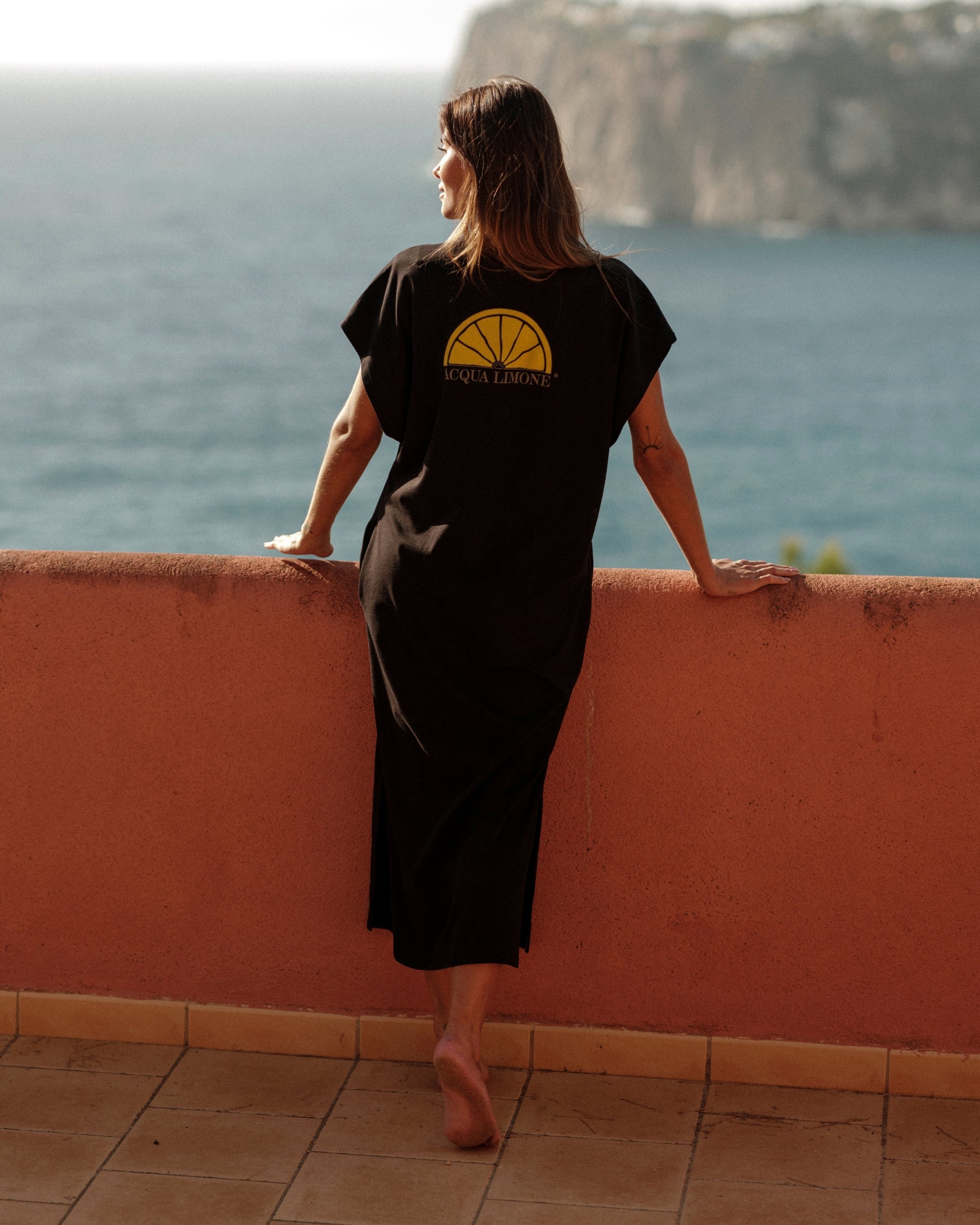 Donna Long Dress - Black - Acqua Limone