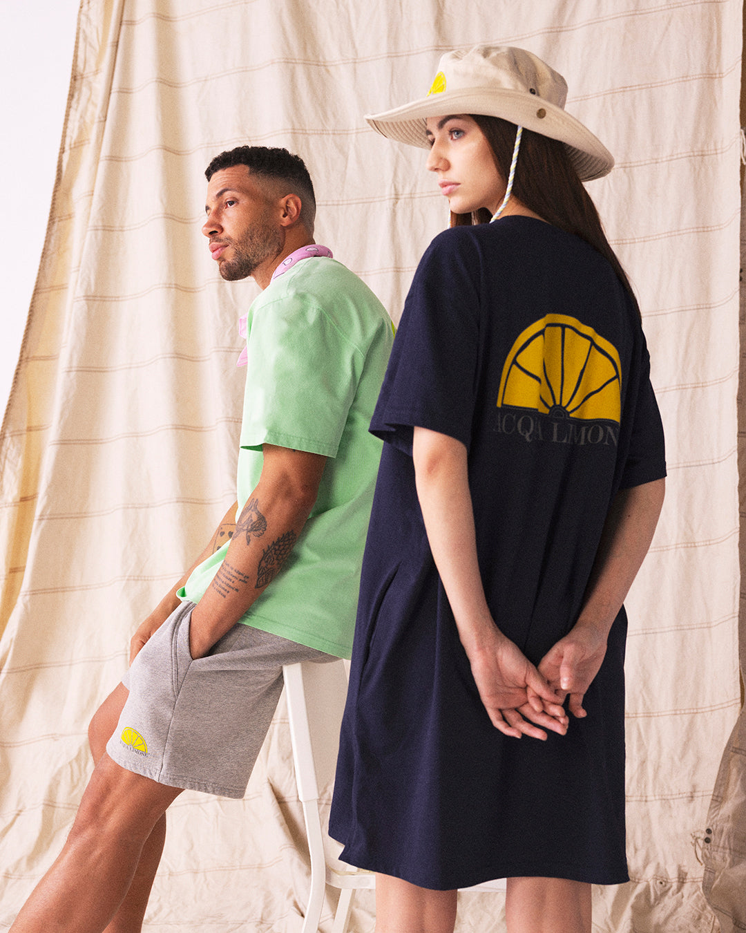 Donna Long Tee - Navy - Acqua Limone