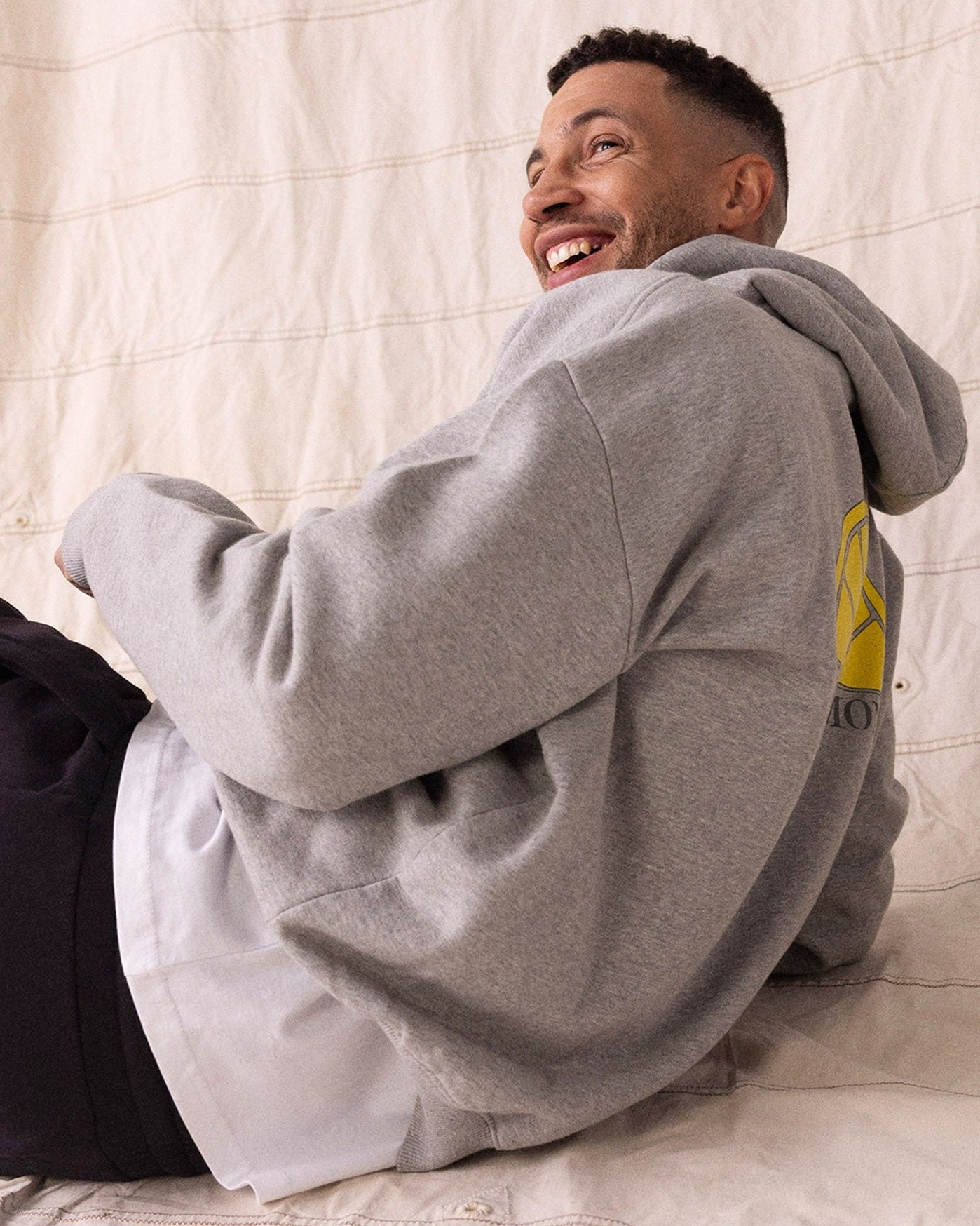 Oversized Hood - American Grey - Acqua Limone