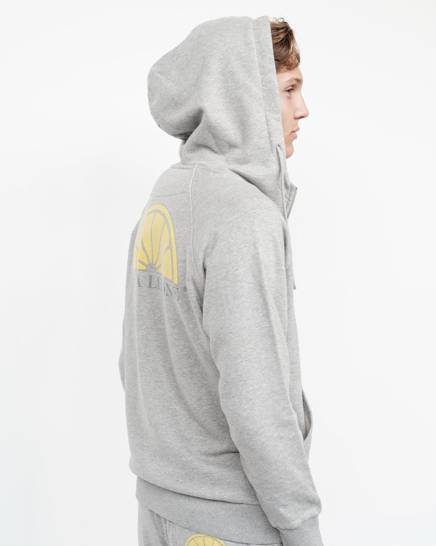 Ivy Zip Hoodie - American Grey - Acqua Limone