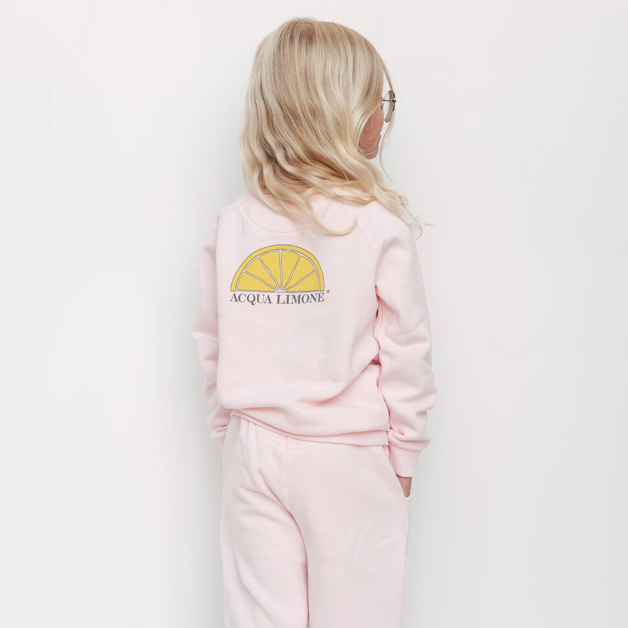 Kids College Sweatshirt – Pale Pink