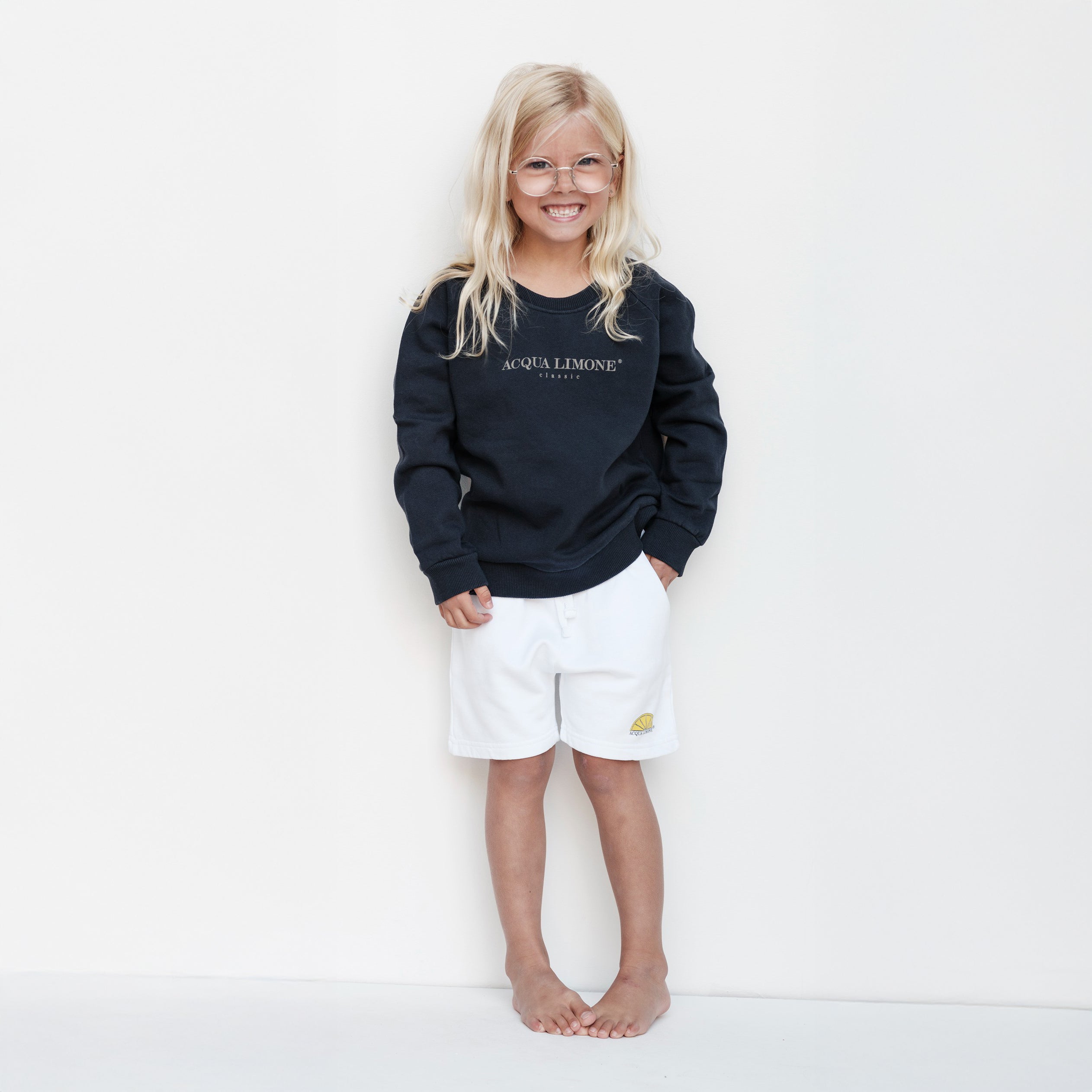 Kids Sweatshorts – White