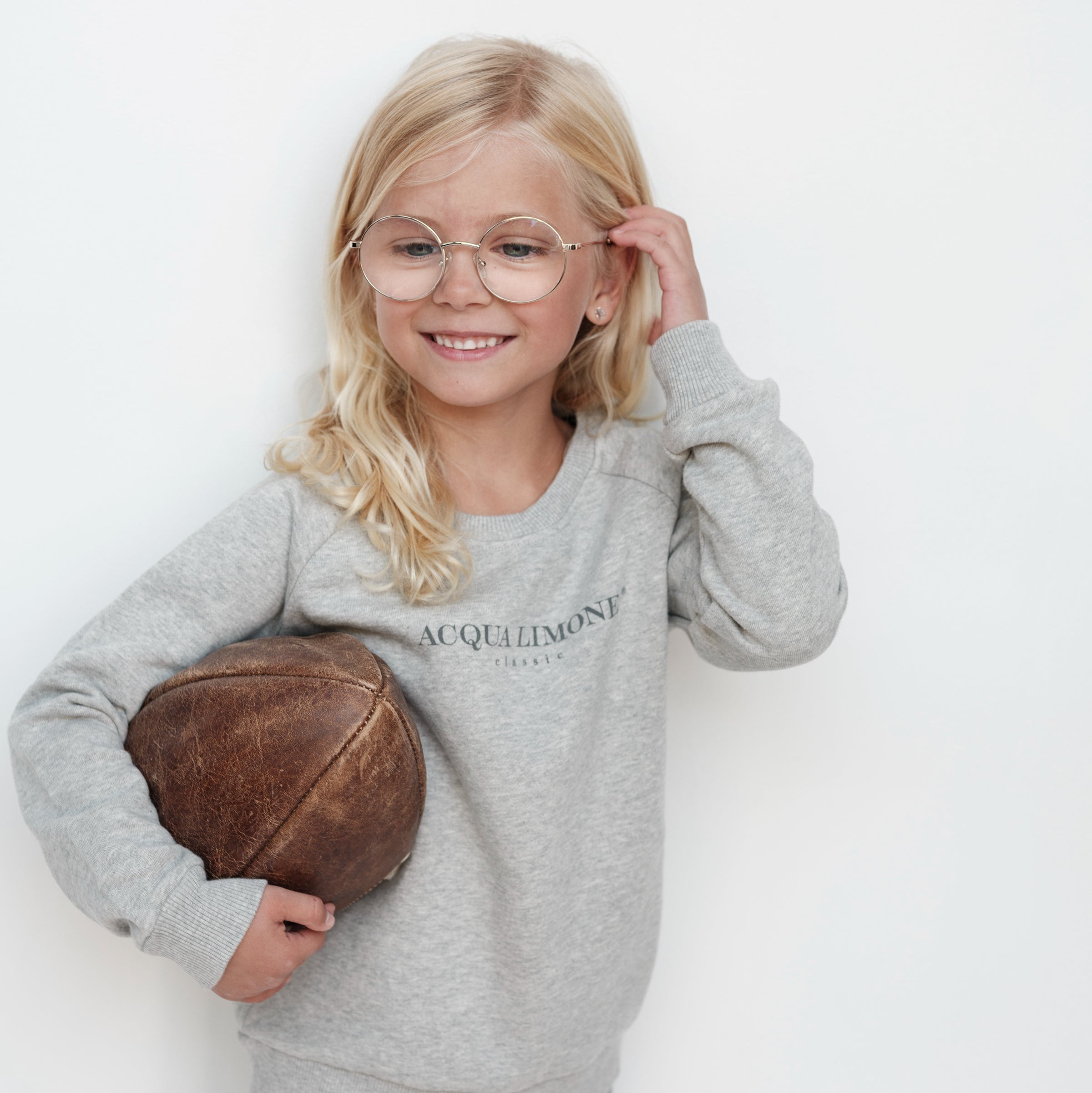 Kids College Sweatshirt – American Grey