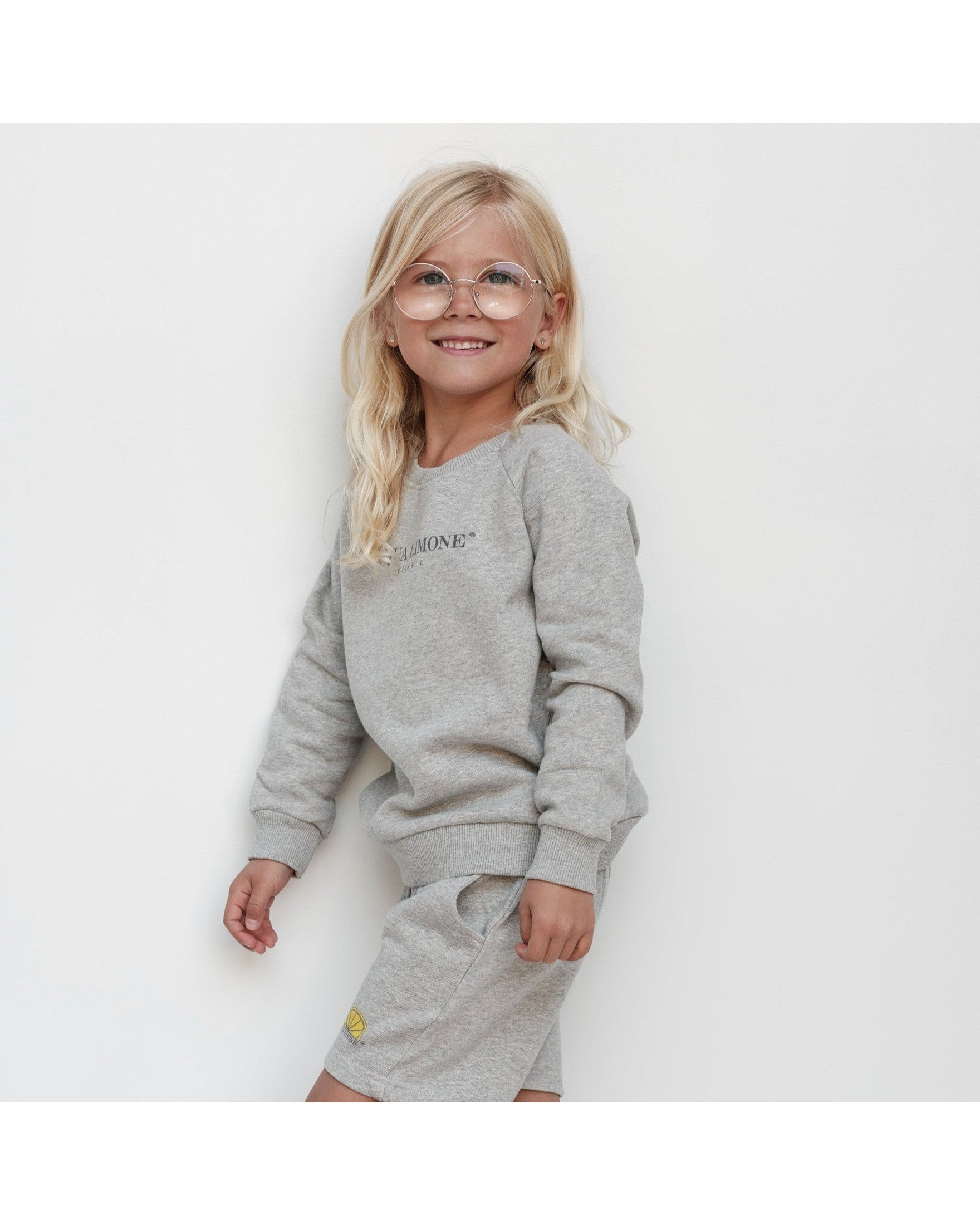 Kids College Sweatshirt – American Grey - Acqua Limone