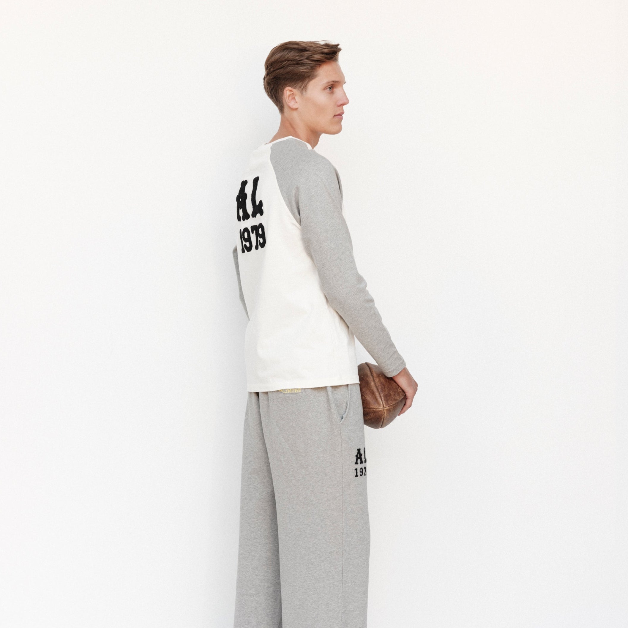 Heavy LS Tee Ivy - Ecru/American Grey