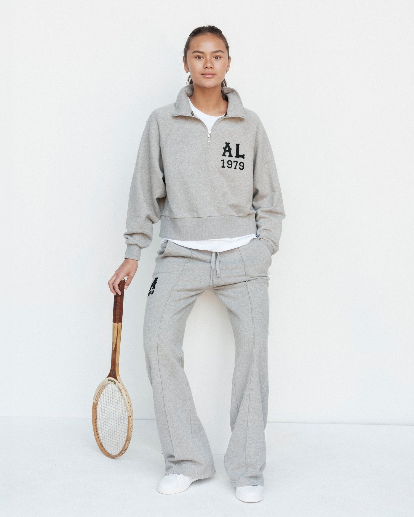 Ivy Track Pants - American Grey - Acqua Limone