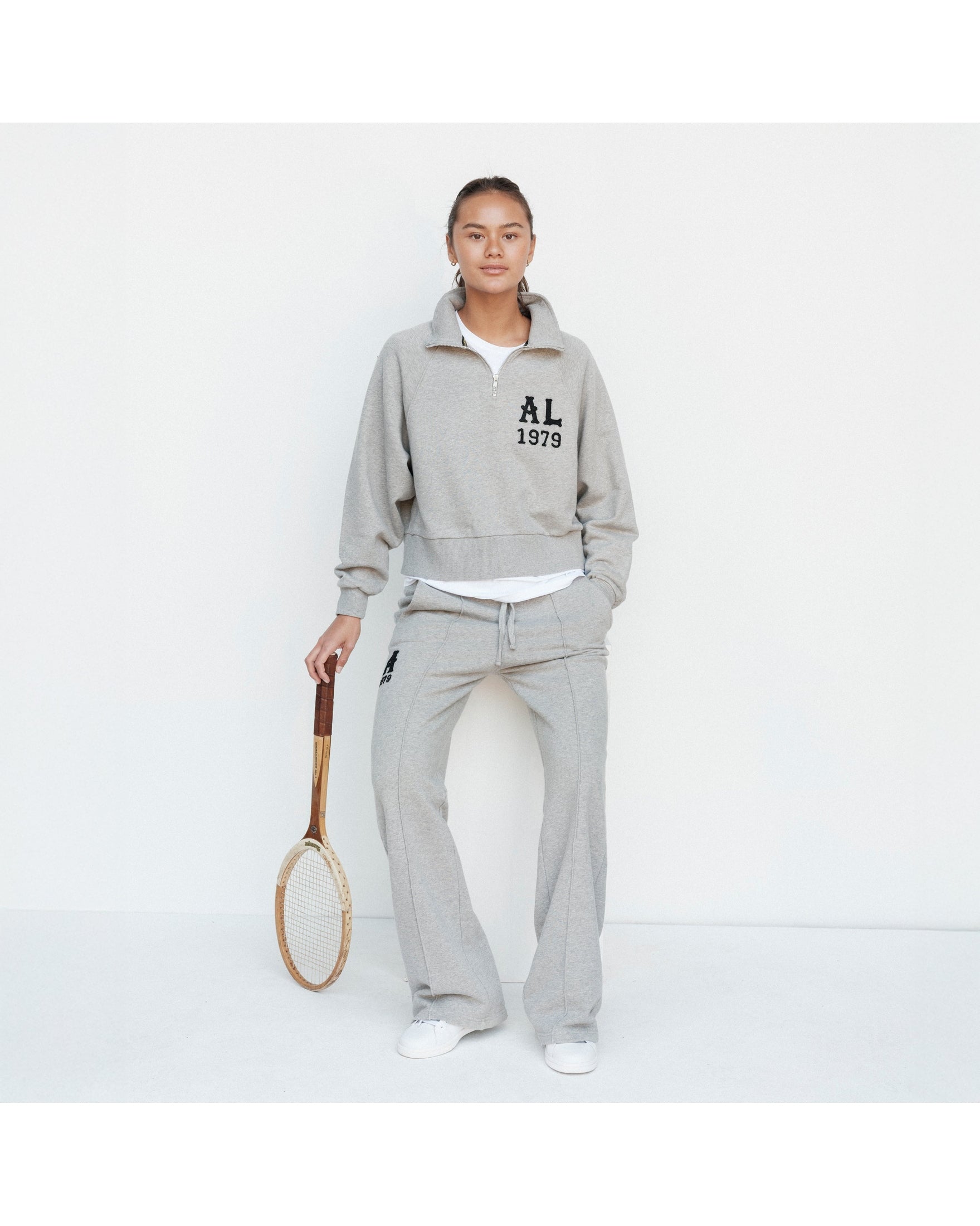 Ivy Track Pants - American Grey - Acqua Limone