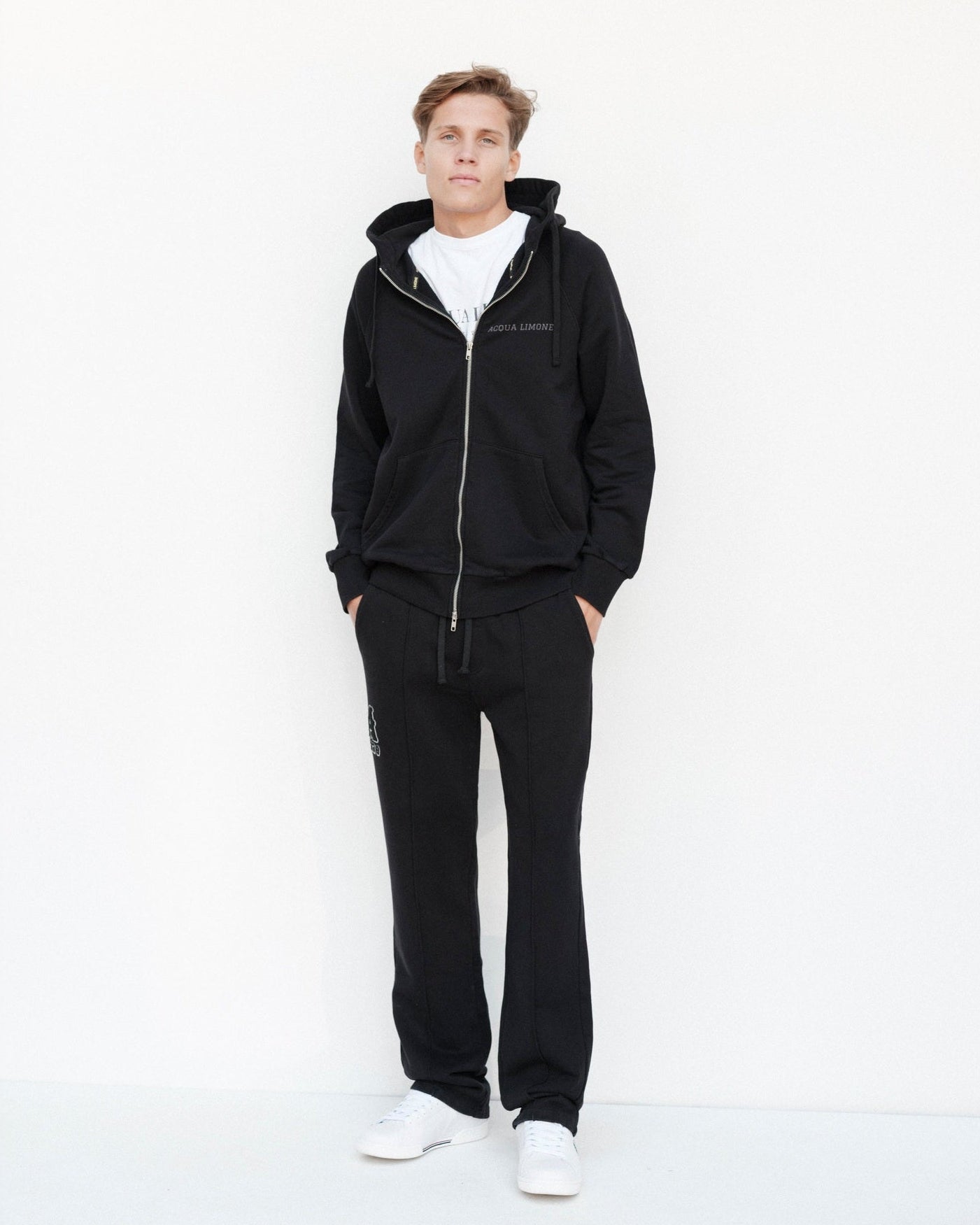 Ivy Track Pants - Black - Acqua Limone
