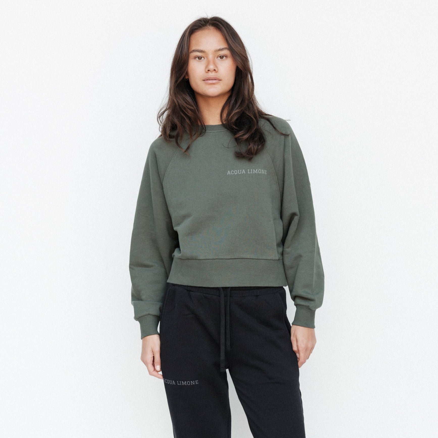 Cropped Ivy Sweater - Forest Green
