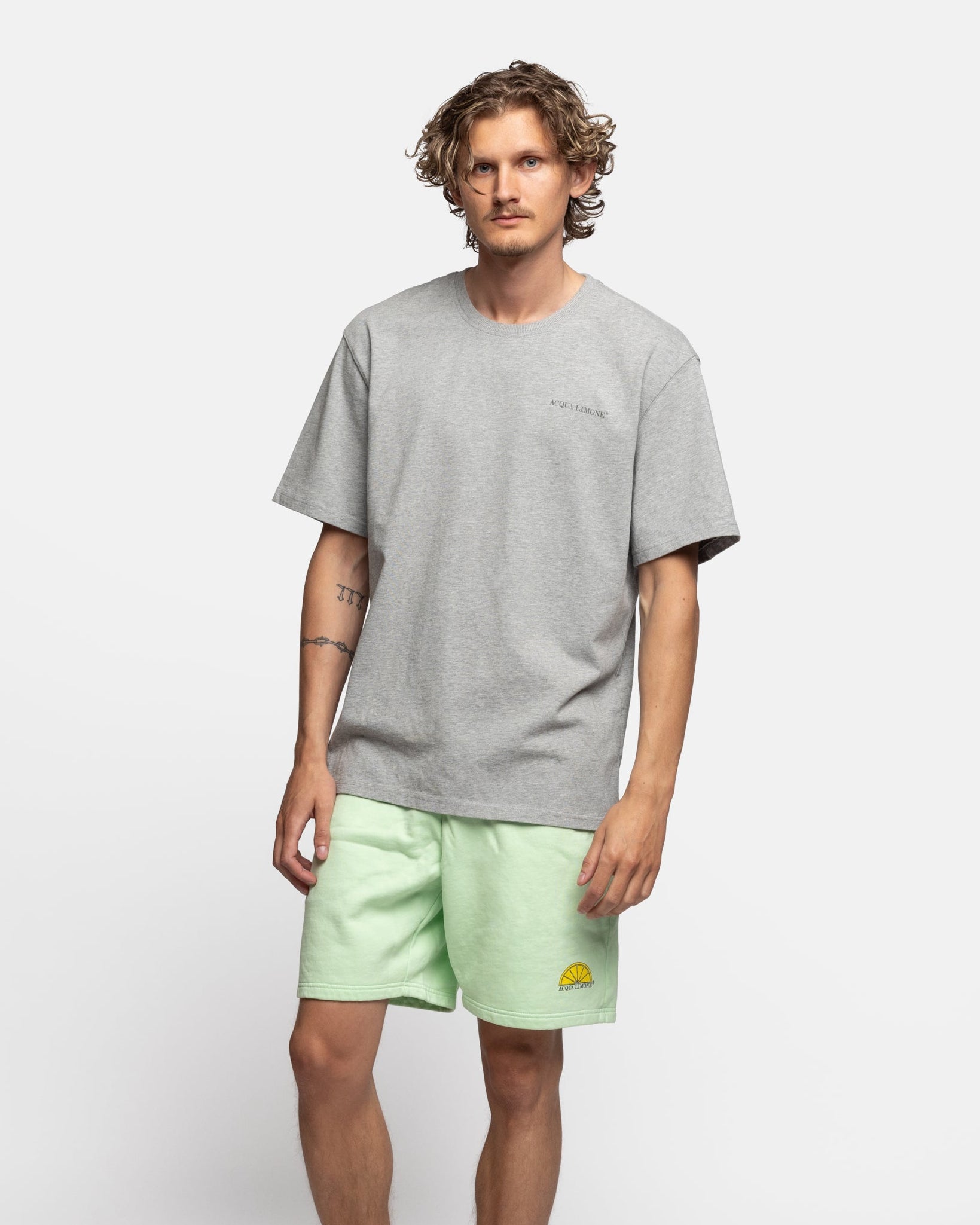 Heavy Tee - American Grey - Acqua Limone