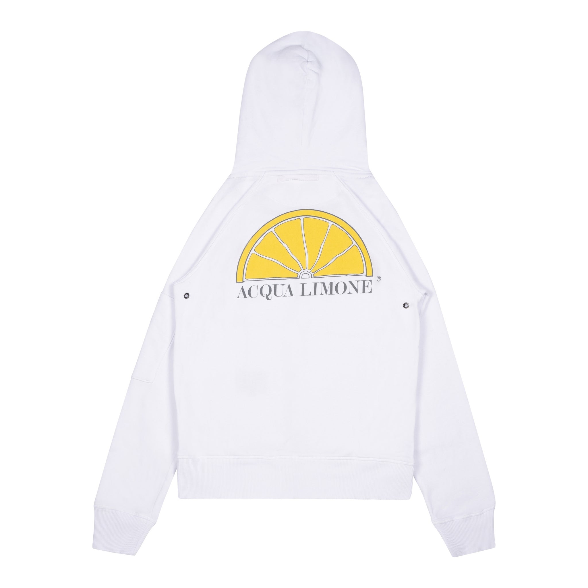 Hood Jacket Print - White - Acqua Limone
