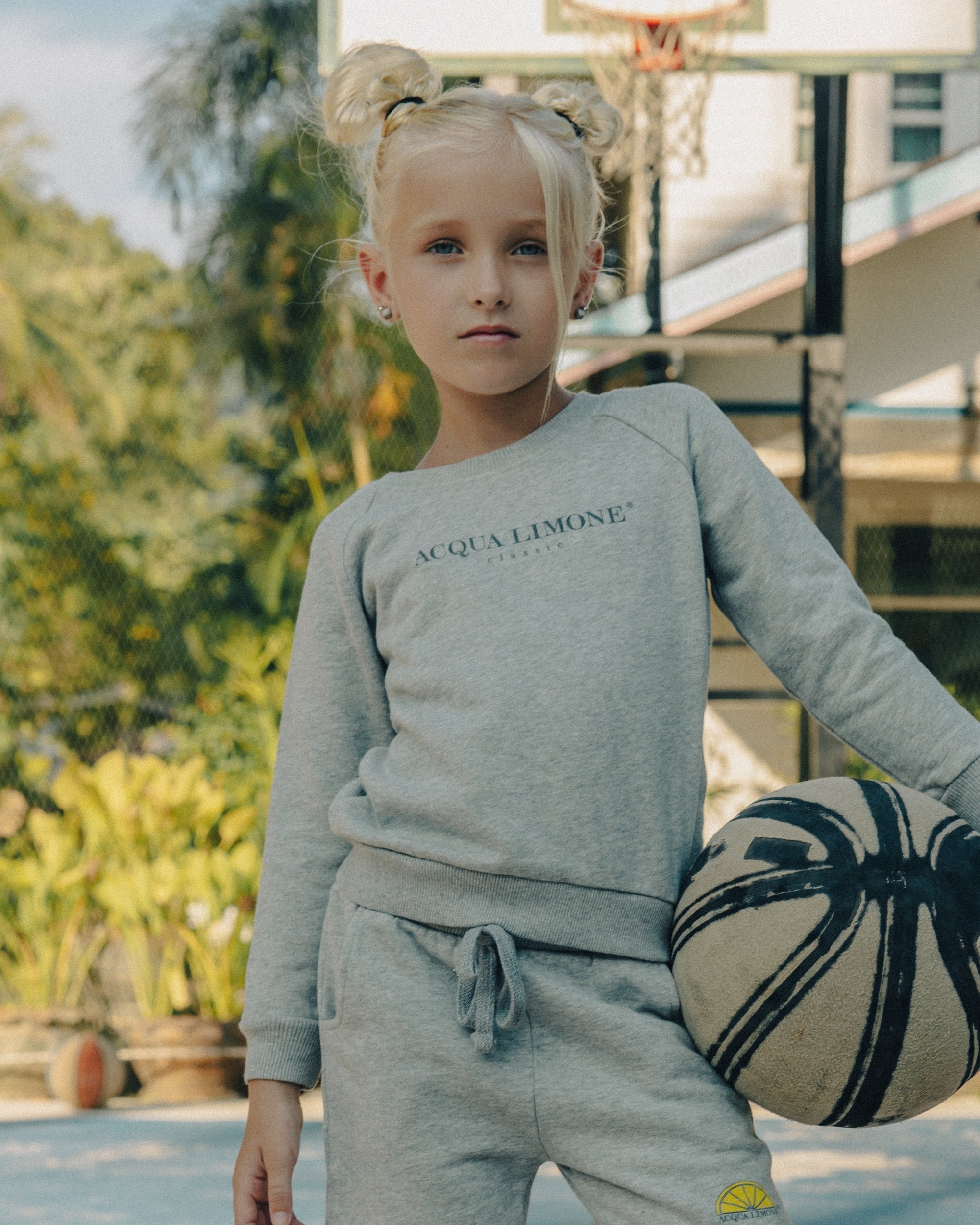 Kids College Sweatshirt – American Grey - Acqua Limone